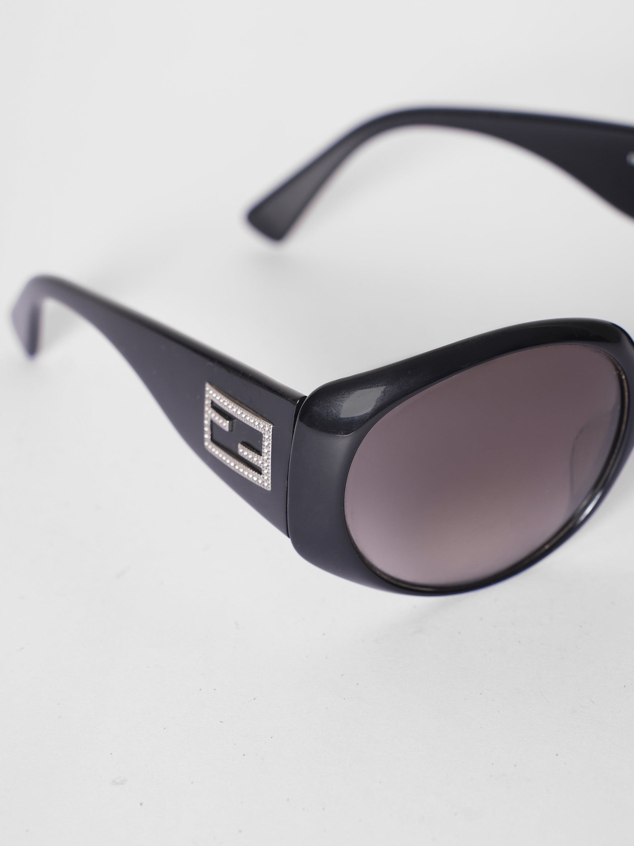 Fendi Black Oval Sunglasses