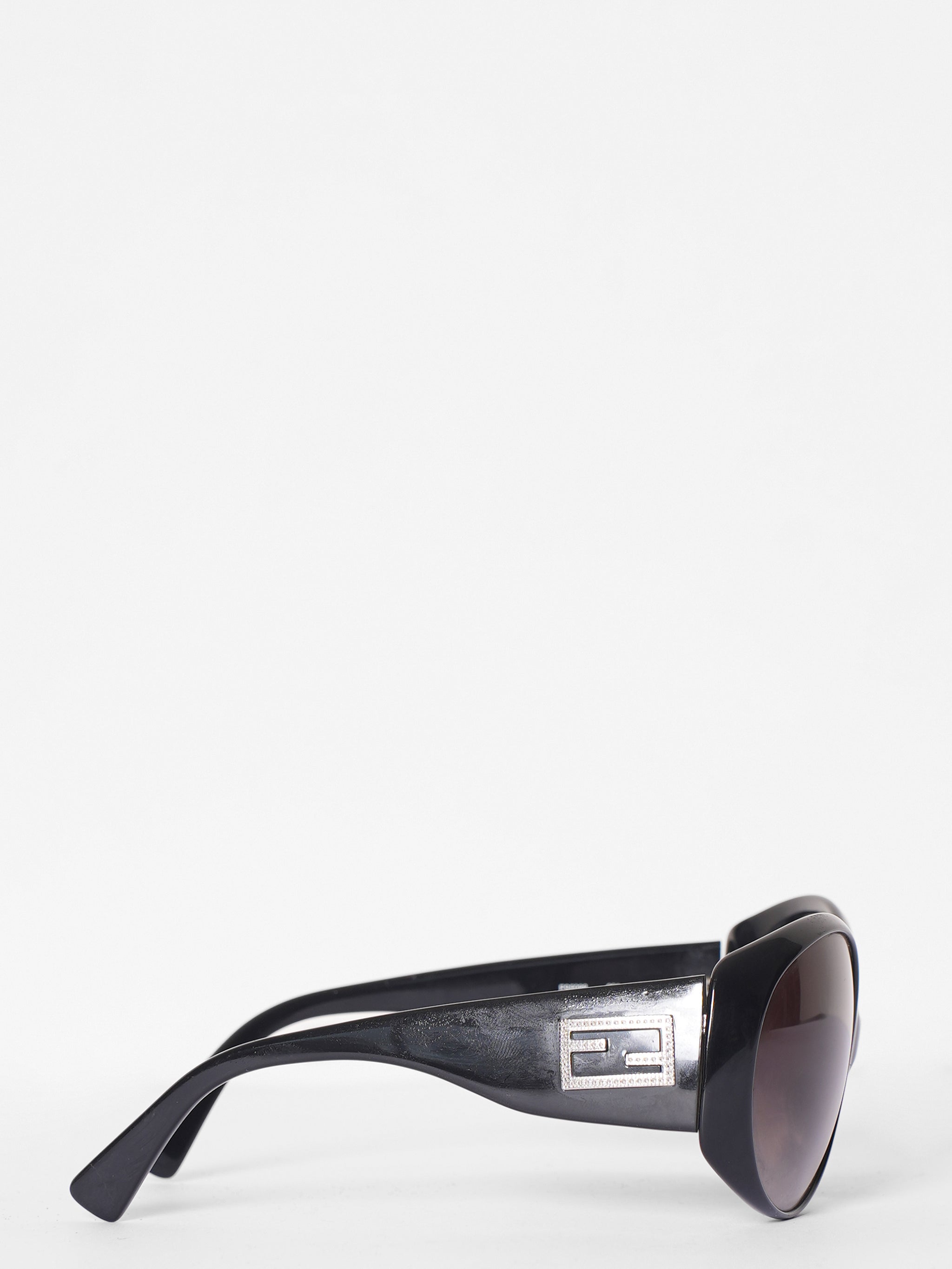 Fendi Black Oval Sunglasses