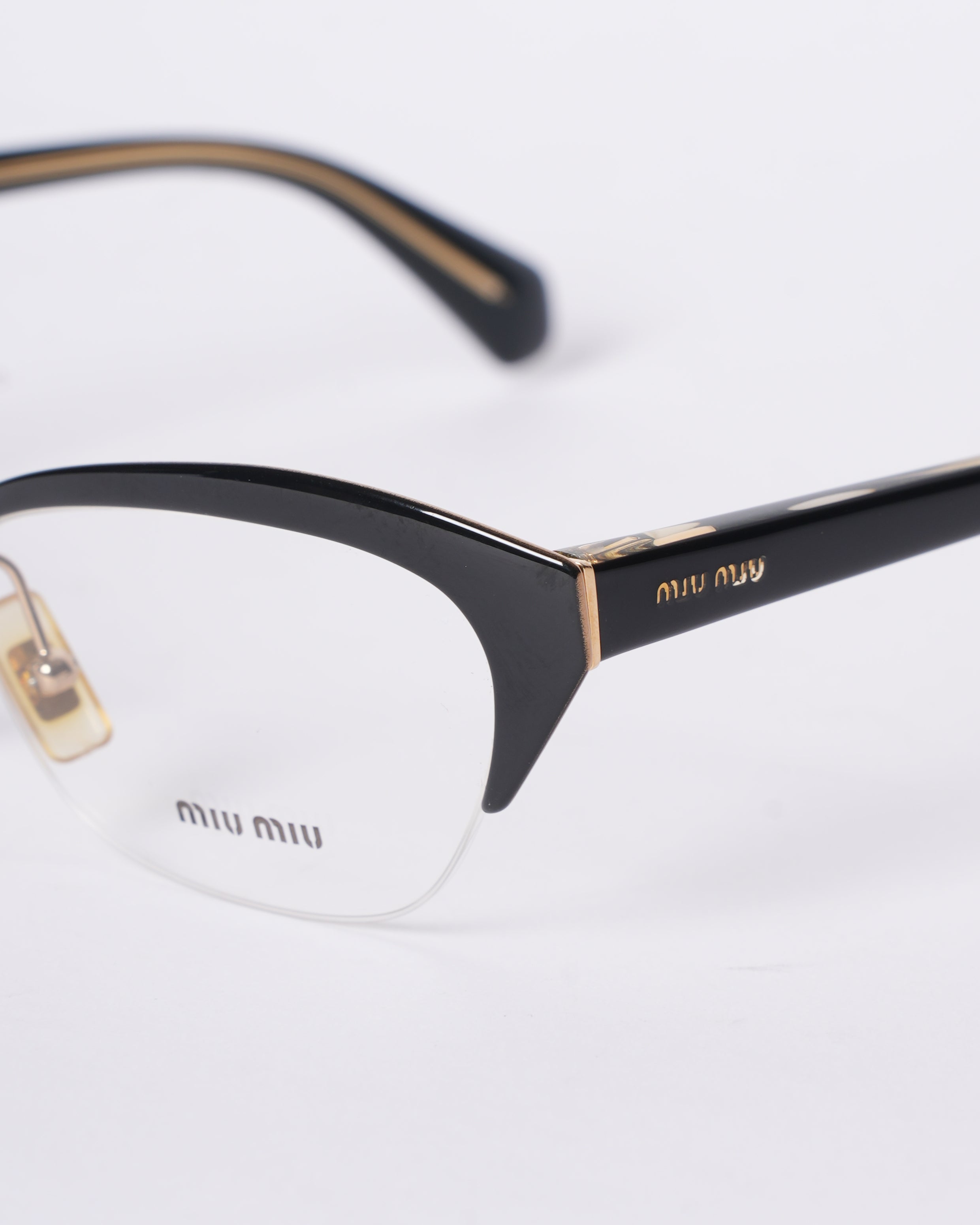 New Miu Miu Black Cat Eye Frame Glasses