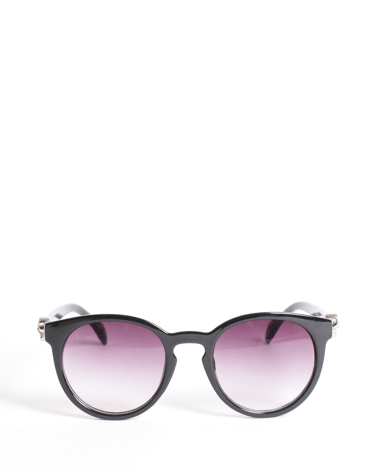 Alexander McQueen Women's Round Sunglasses with Black Frame