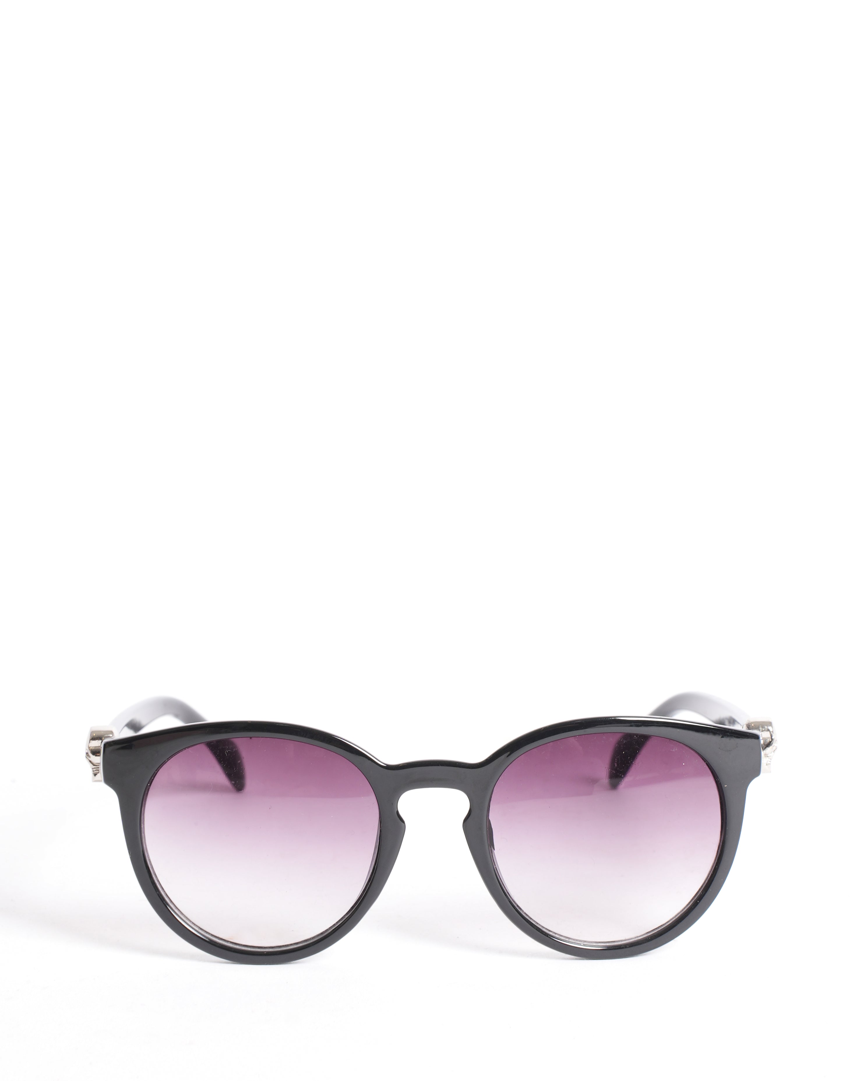 Alexander McQueen Women's Round Sunglasses with Black Frame
