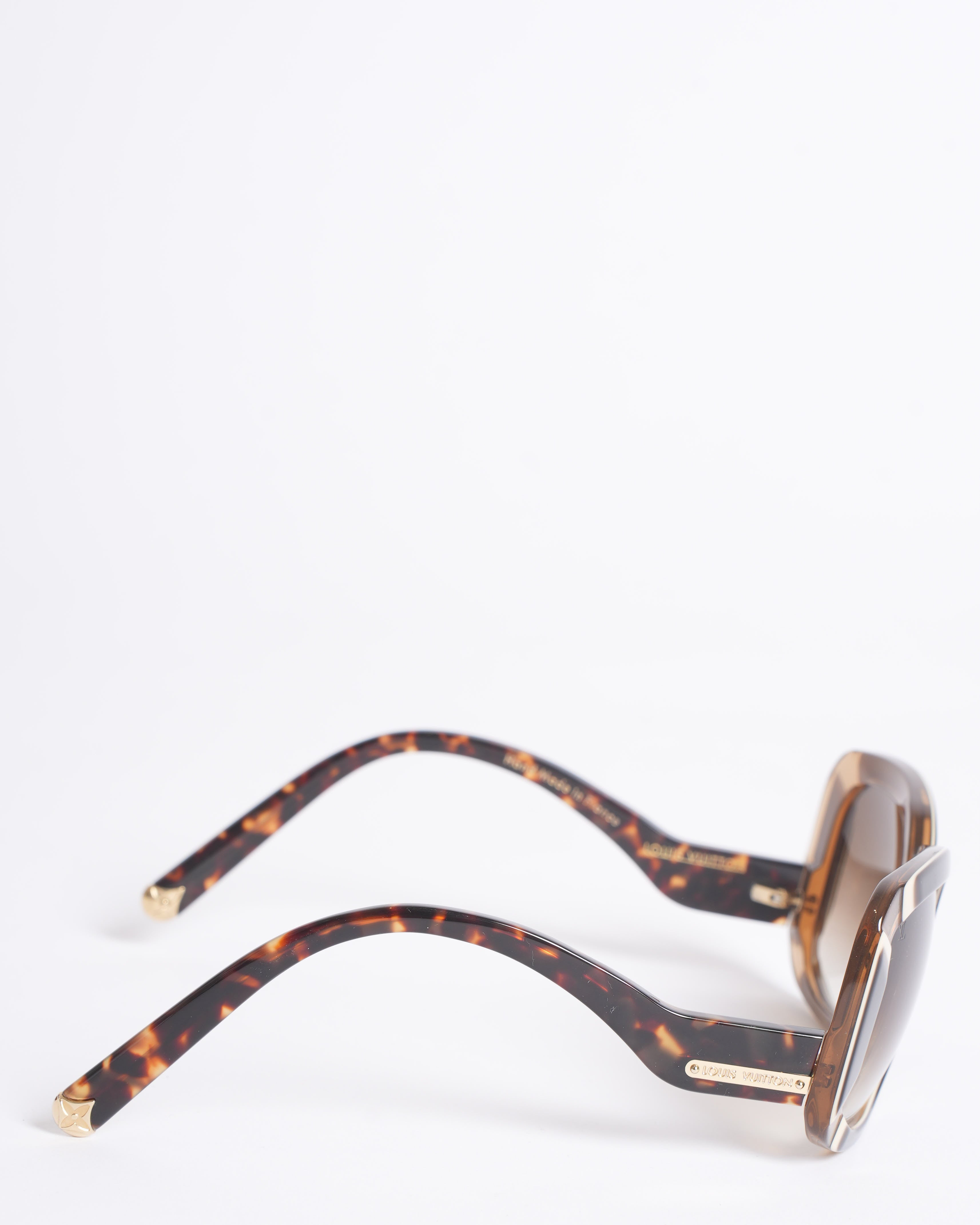 Louis Vuitton Square Anemone Oversized Sunglasses In Brown
