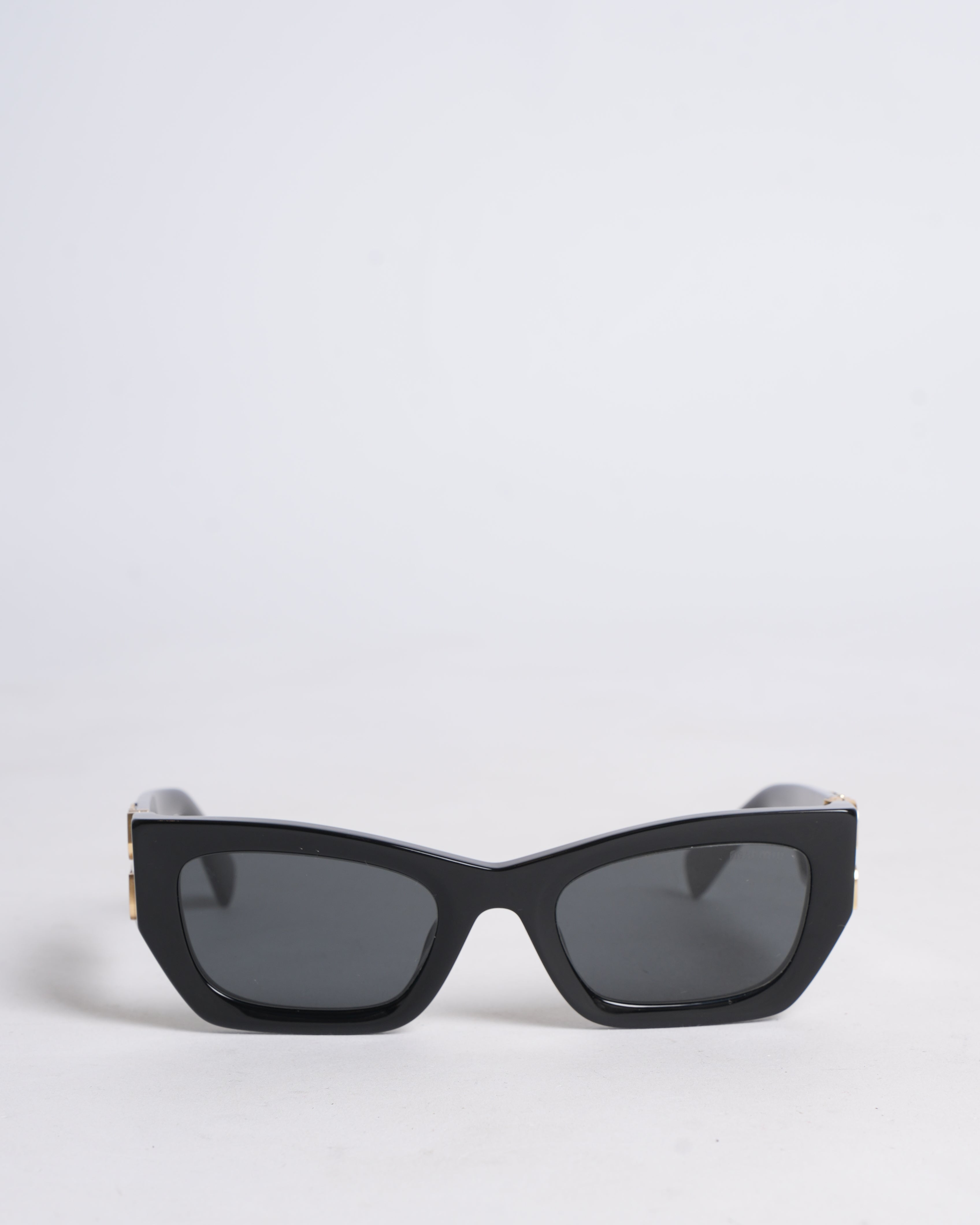 New Miu Miu Women's Rectangular Cat-eye Shades In Black