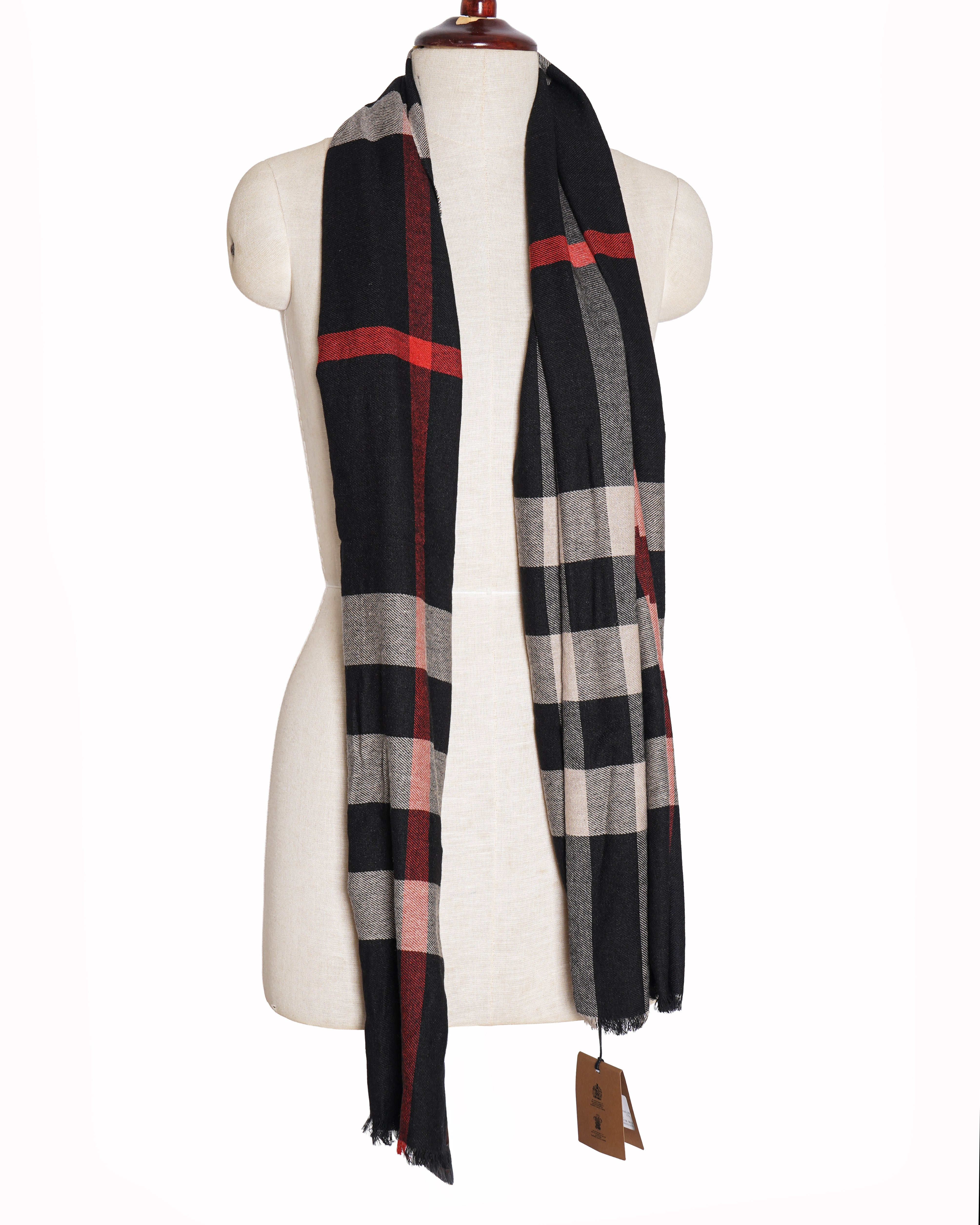 New Burberry Woolen checkered scarf