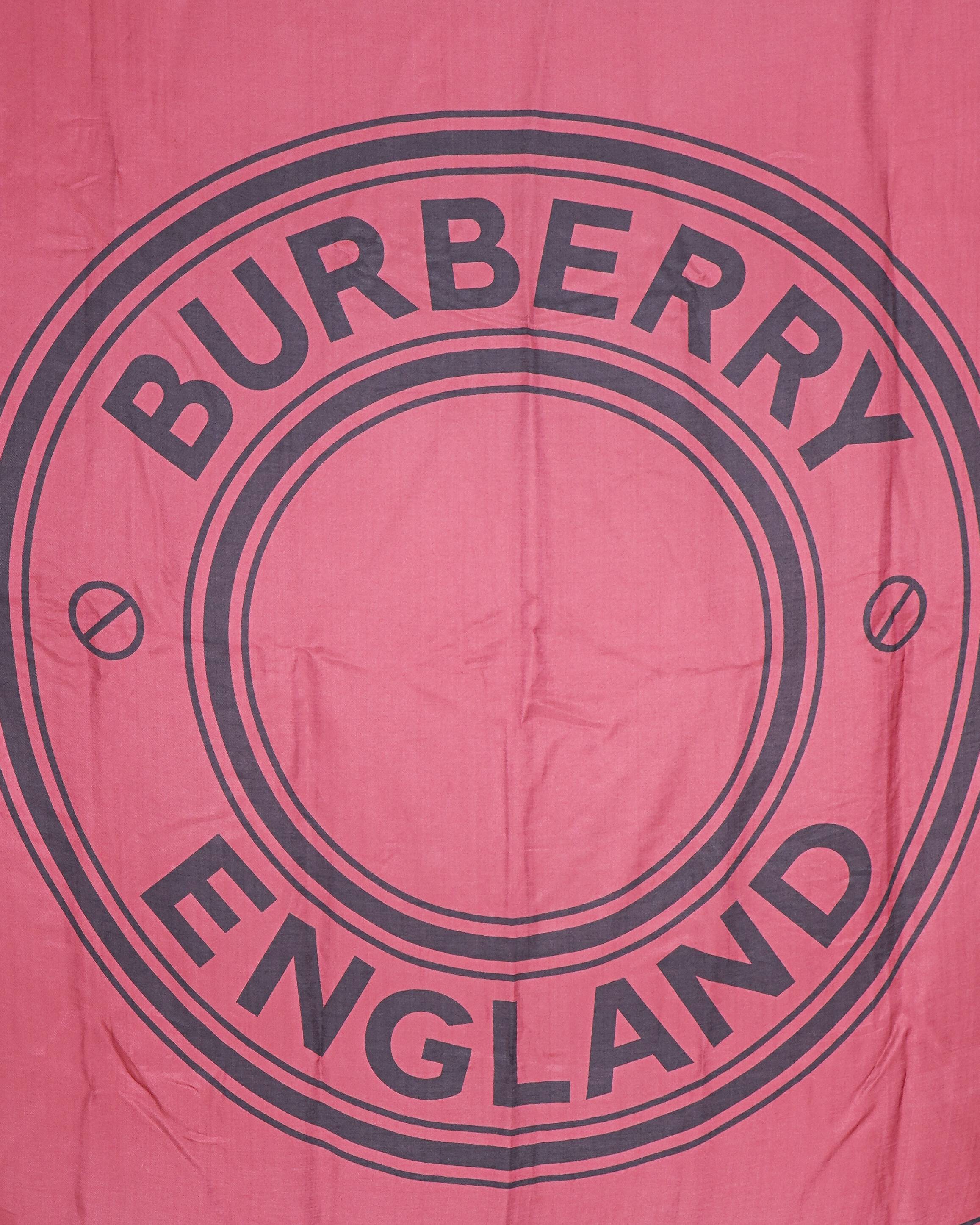Burberry Red Logo Graphic Scarf