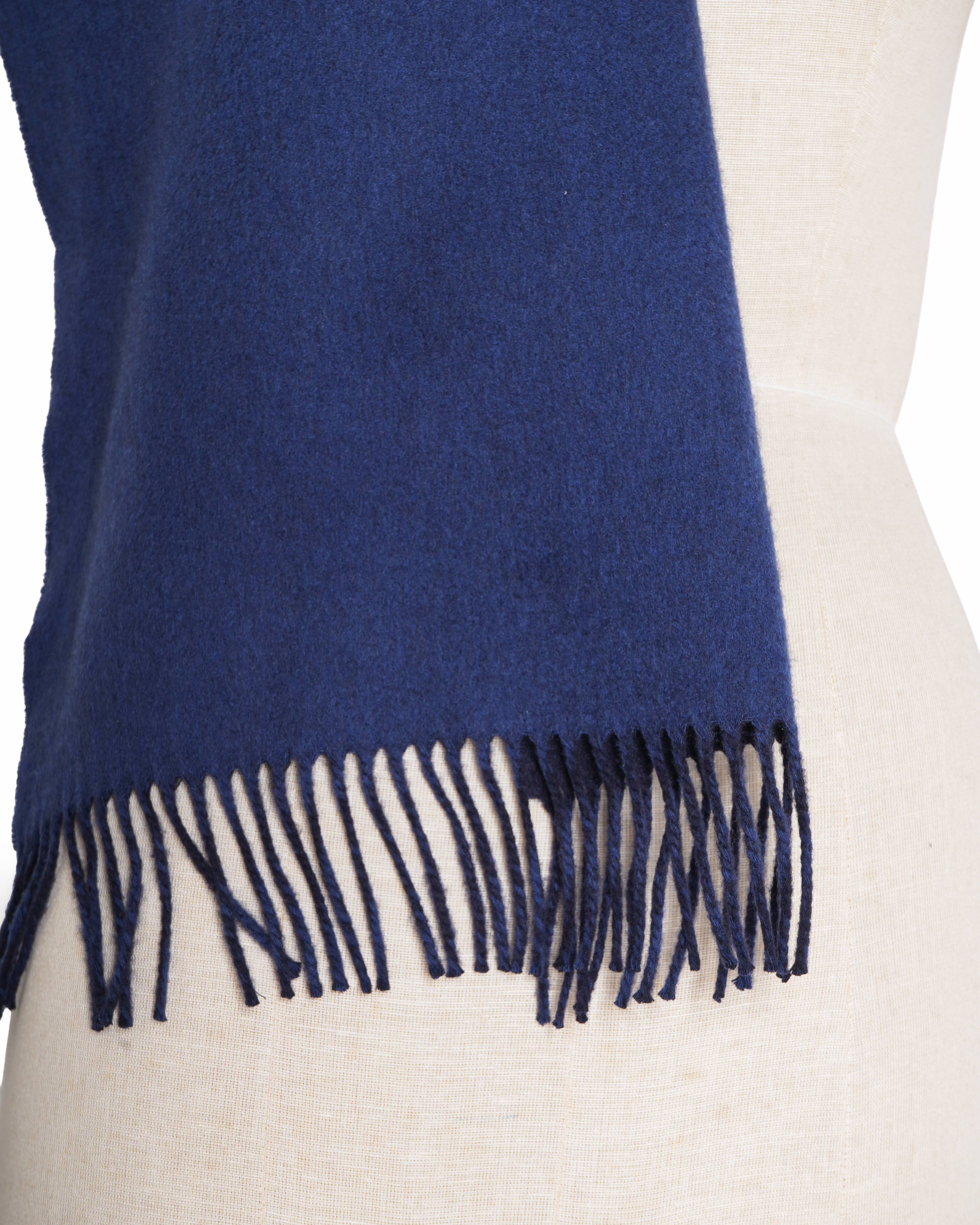 New Hermès Cashmere stole in Navy Blue