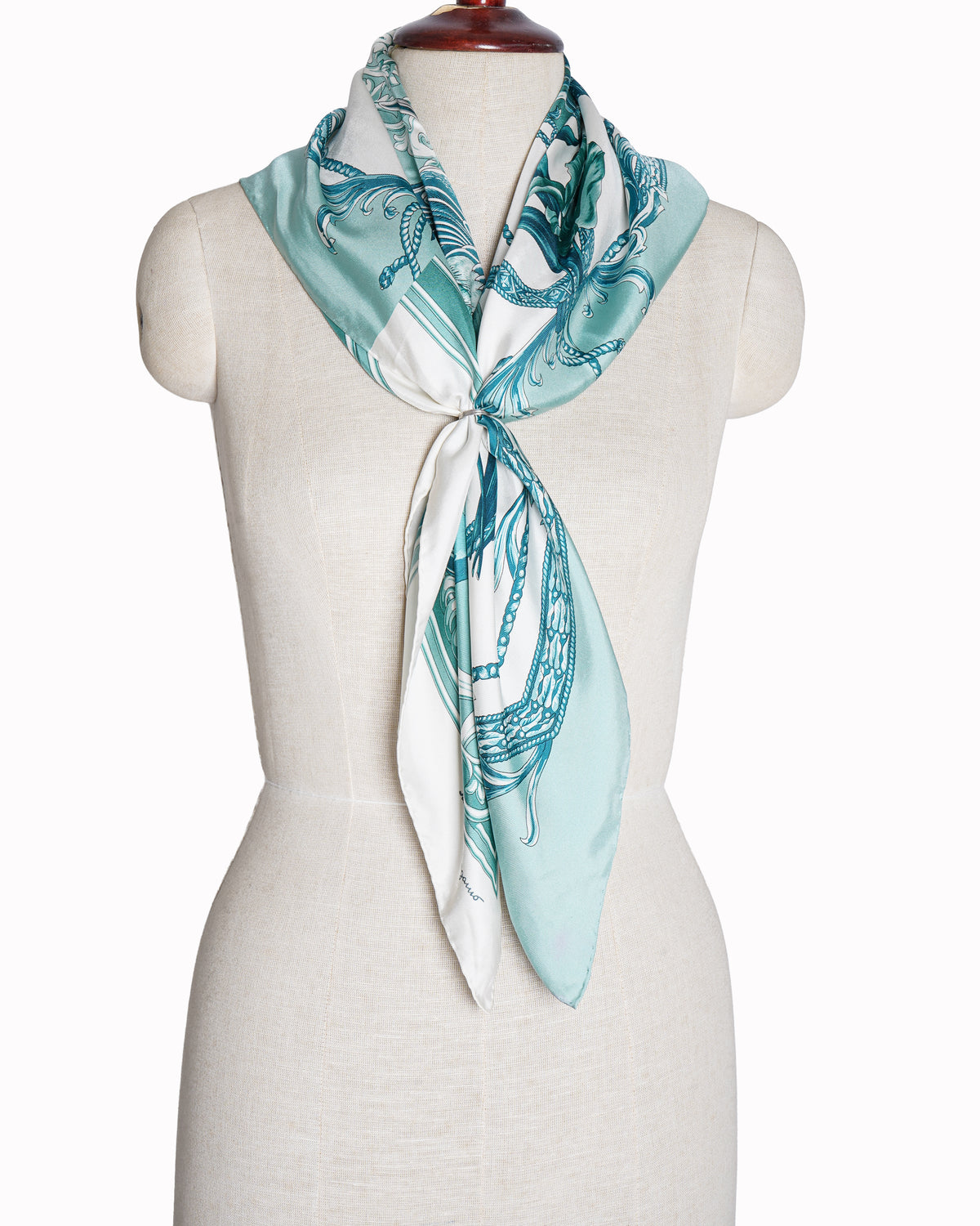 Salvatore Ferragamo Botanical & Avian Print Silk Scarf