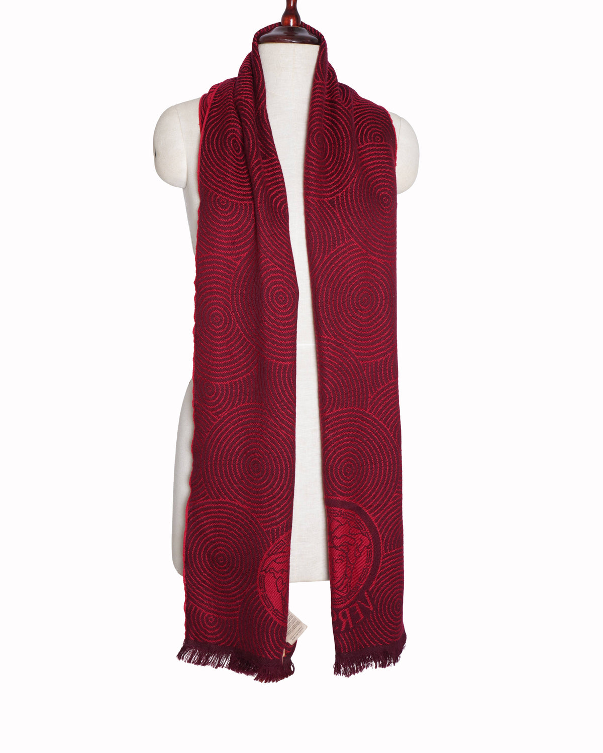 Versace wool scarf with medusa head logo