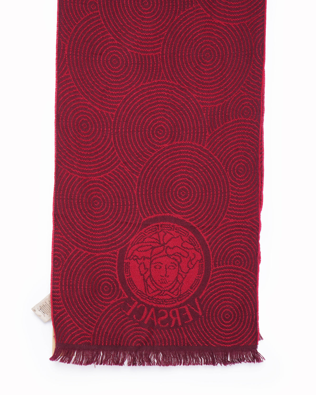 Versace wool scarf with medusa head logo