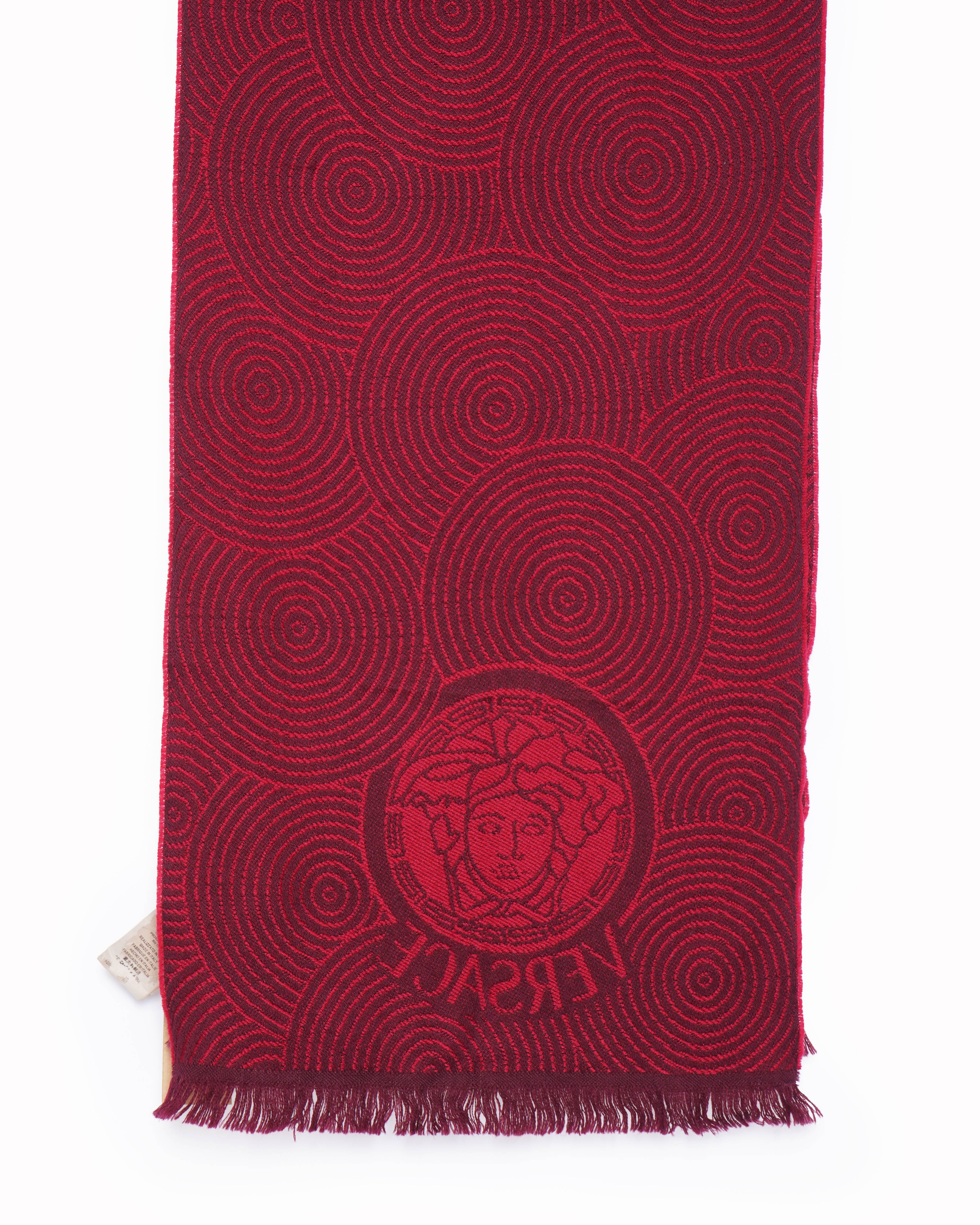 Versace wool scarf with medusa head logo