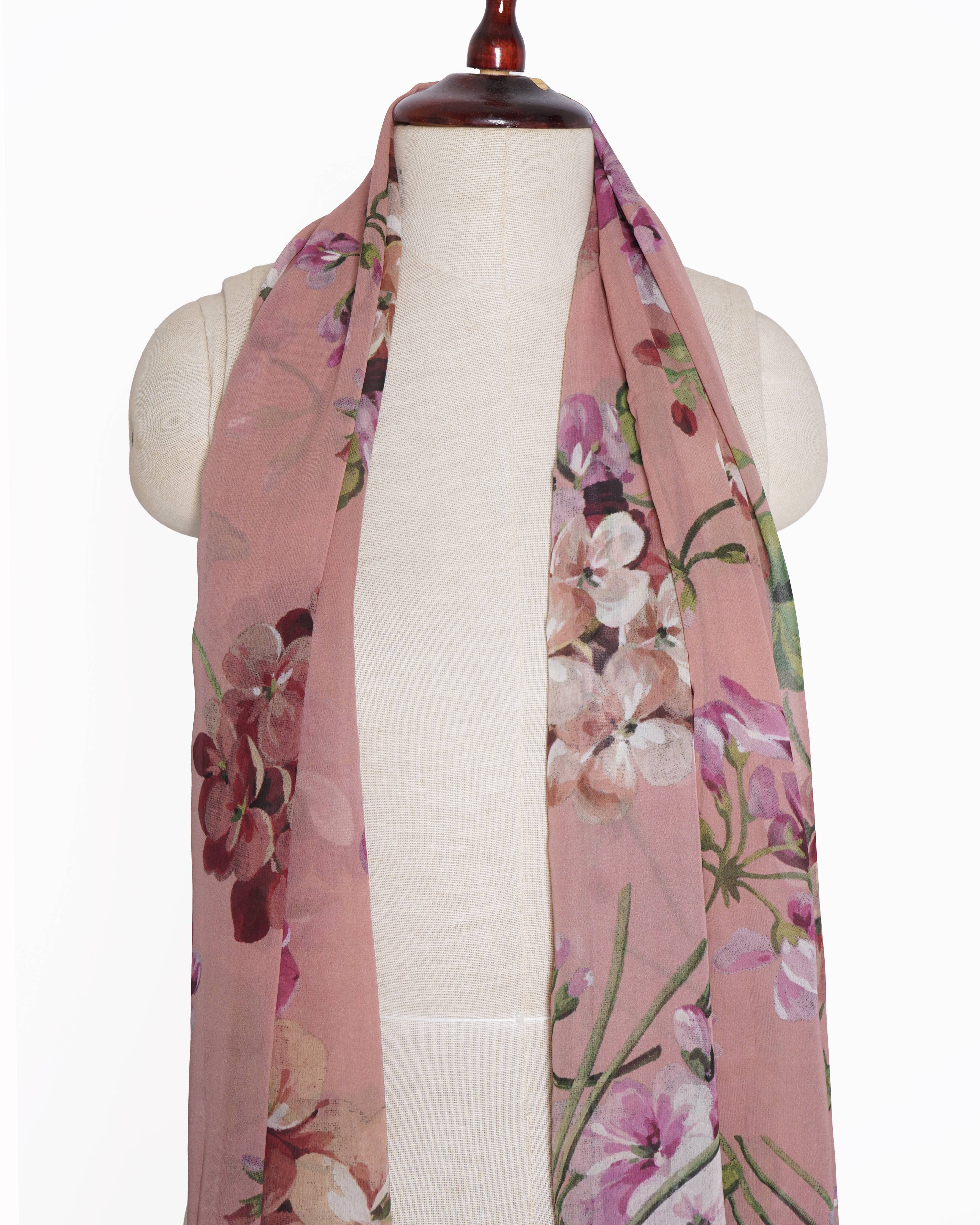 New Gucci Floral Scarf