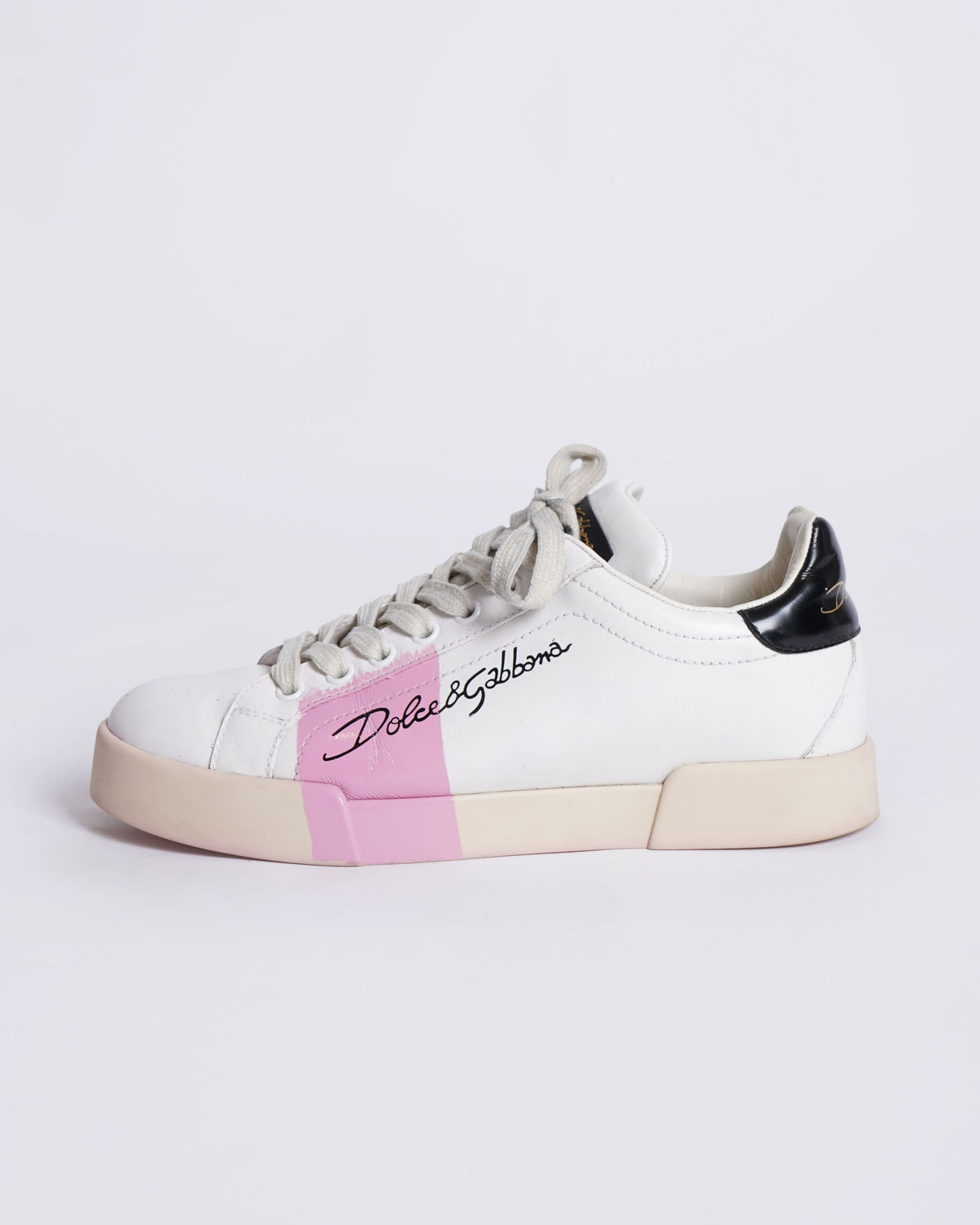 Dolce & Gabbana Portofino leather trainers in White