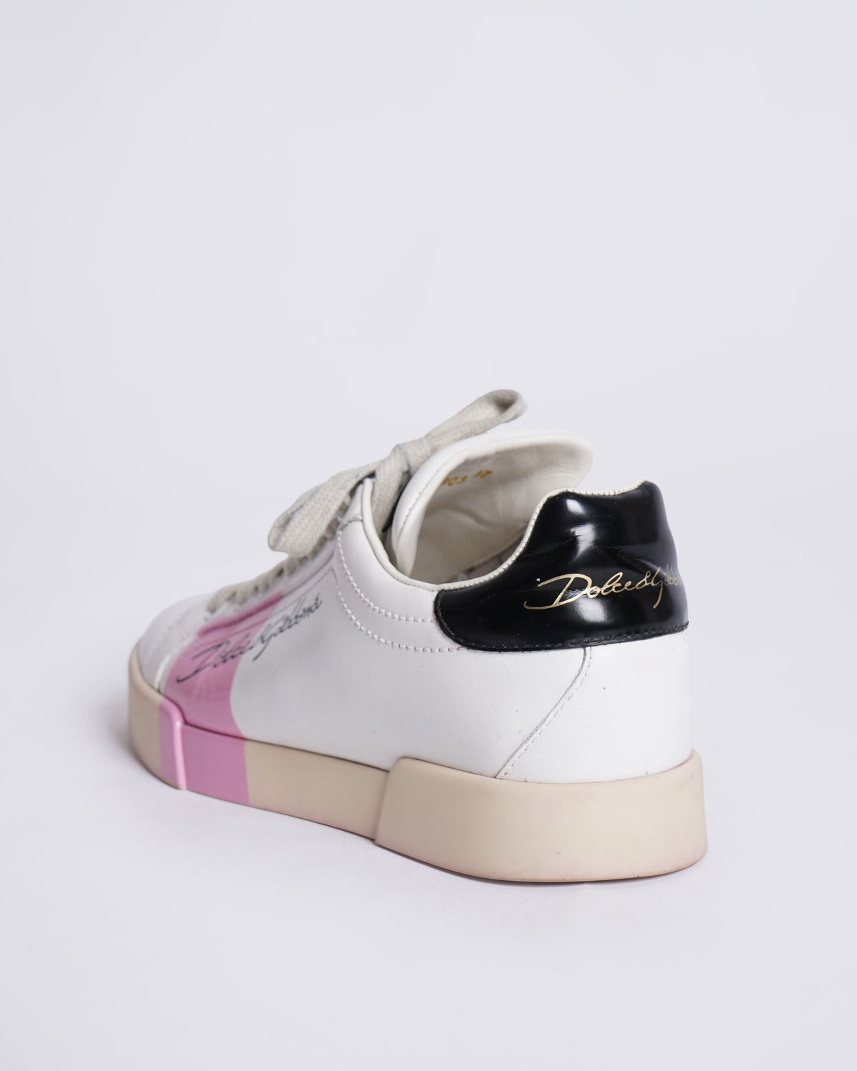 Dolce & Gabbana Portofino leather trainers in White