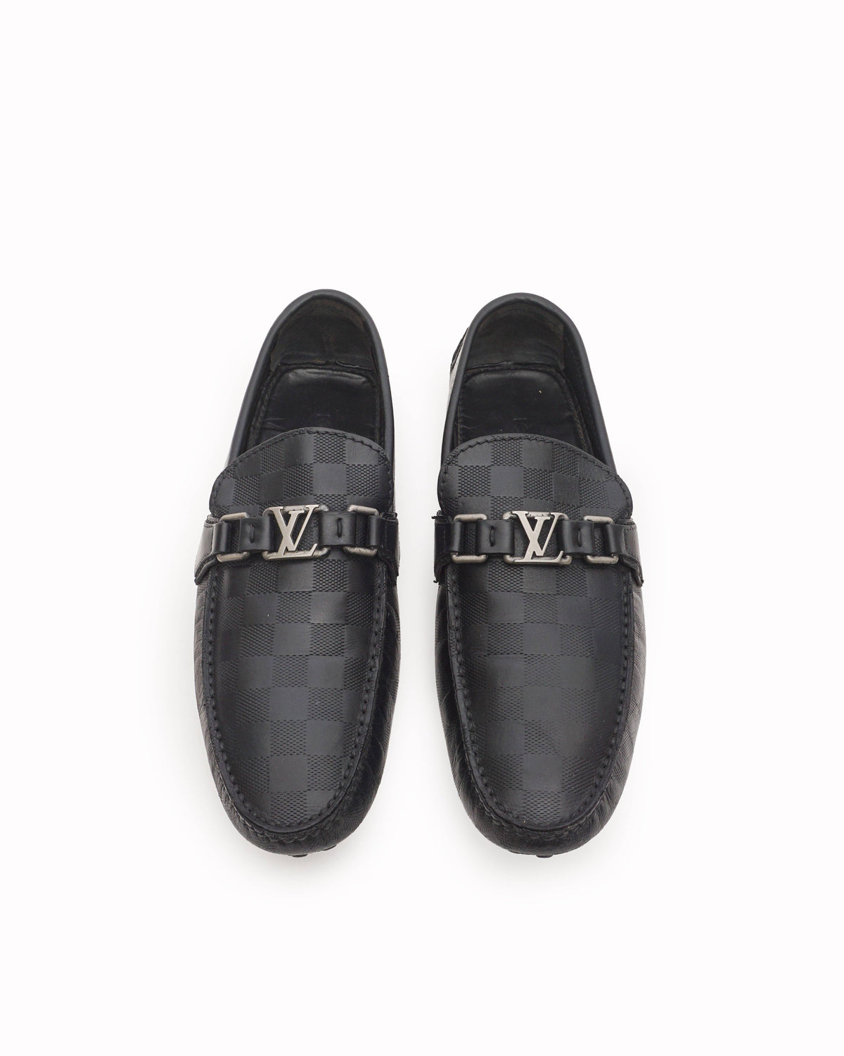 Louis Vuitton LV Initials Damier Leather Driving Loafers