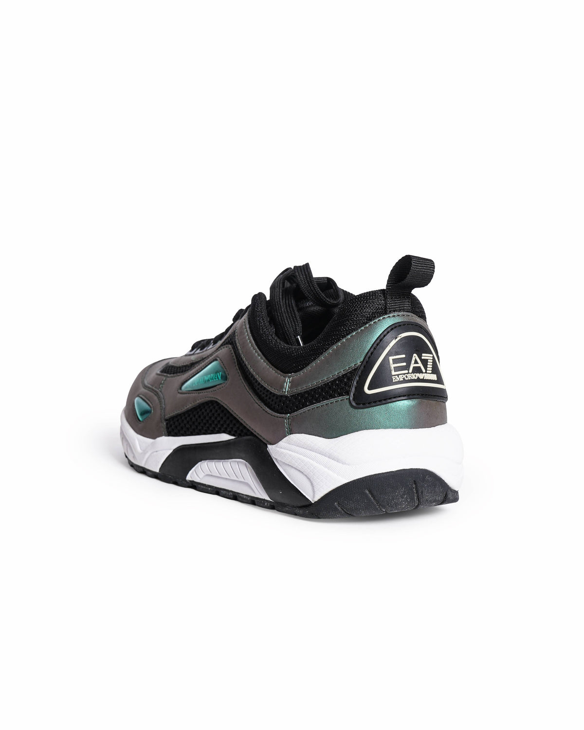 Emporio Armani EA7 Men's Iridescent Black Scarab Sneakers