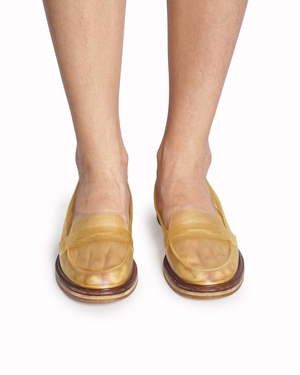 MM6 Maison Martin Margiela Translucent Yellow Rubber Loafers