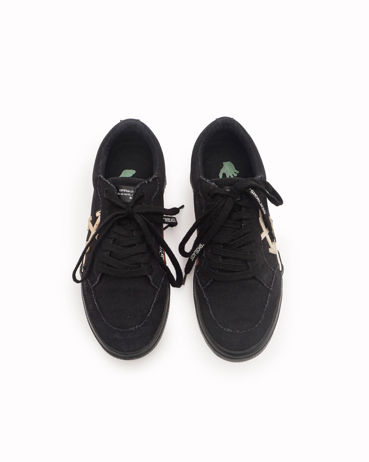 Off-White Black Low Vulcanized Canvas Sneakers