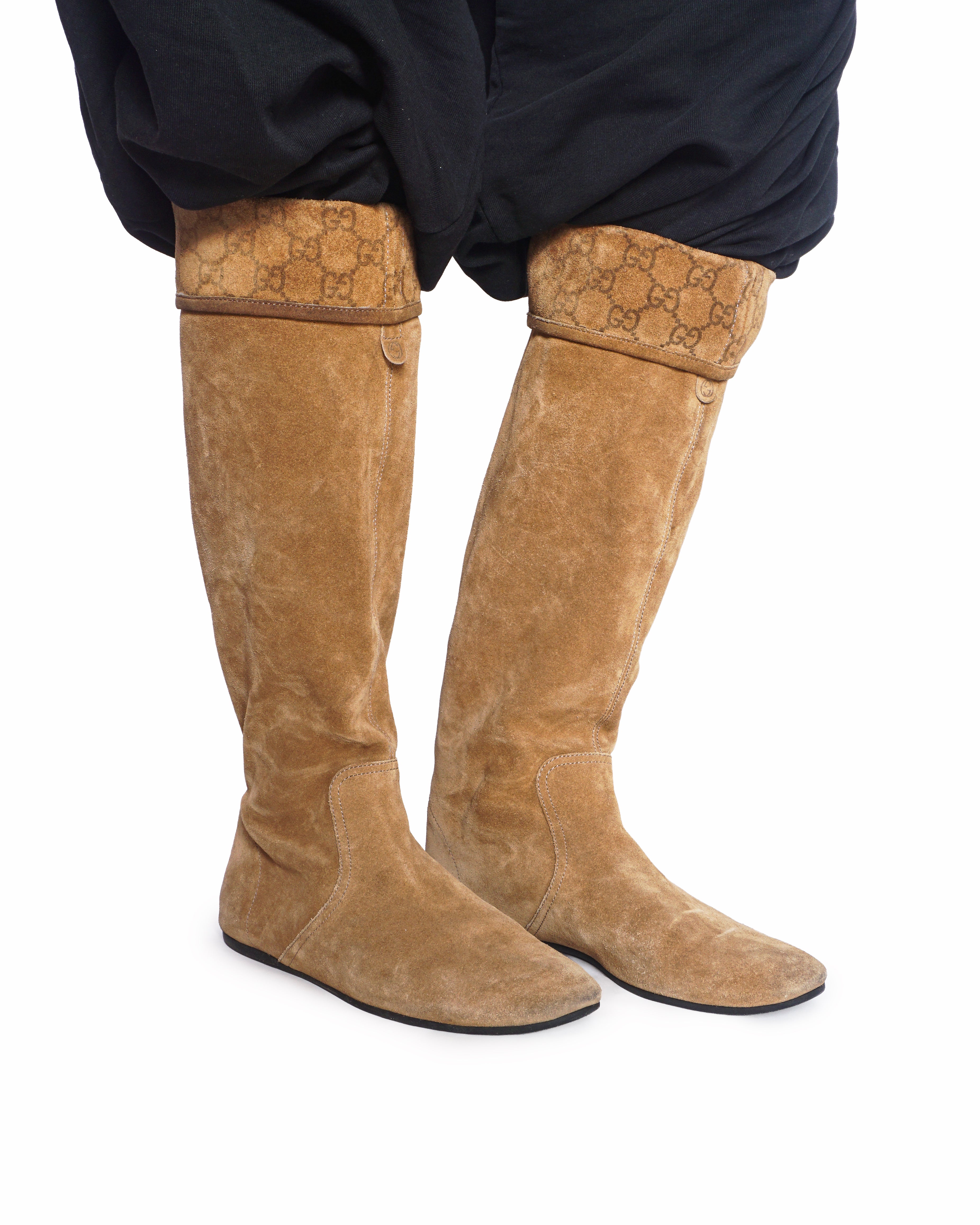 Gucci Suede Riding Boots