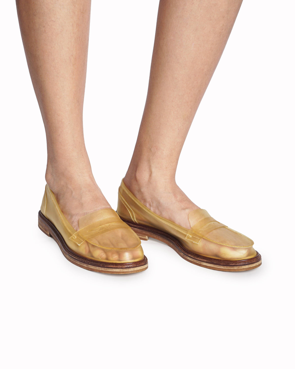 MM6 Maison Martin Margiela Translucent Yellow Rubber Loafers