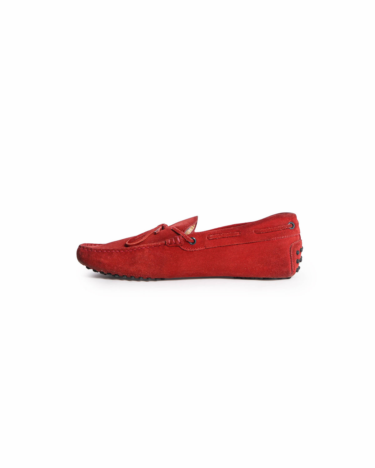 Tod's Gommini Red Suede Driving Shoes
