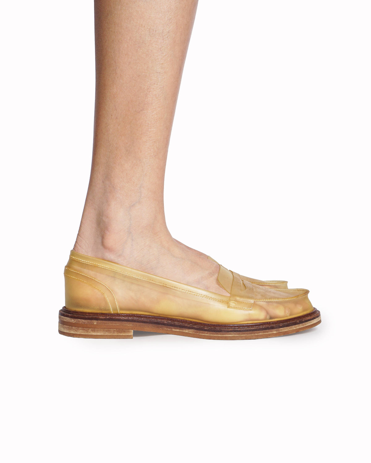 MM6 Maison Martin Margiela Translucent Yellow Rubber Loafers