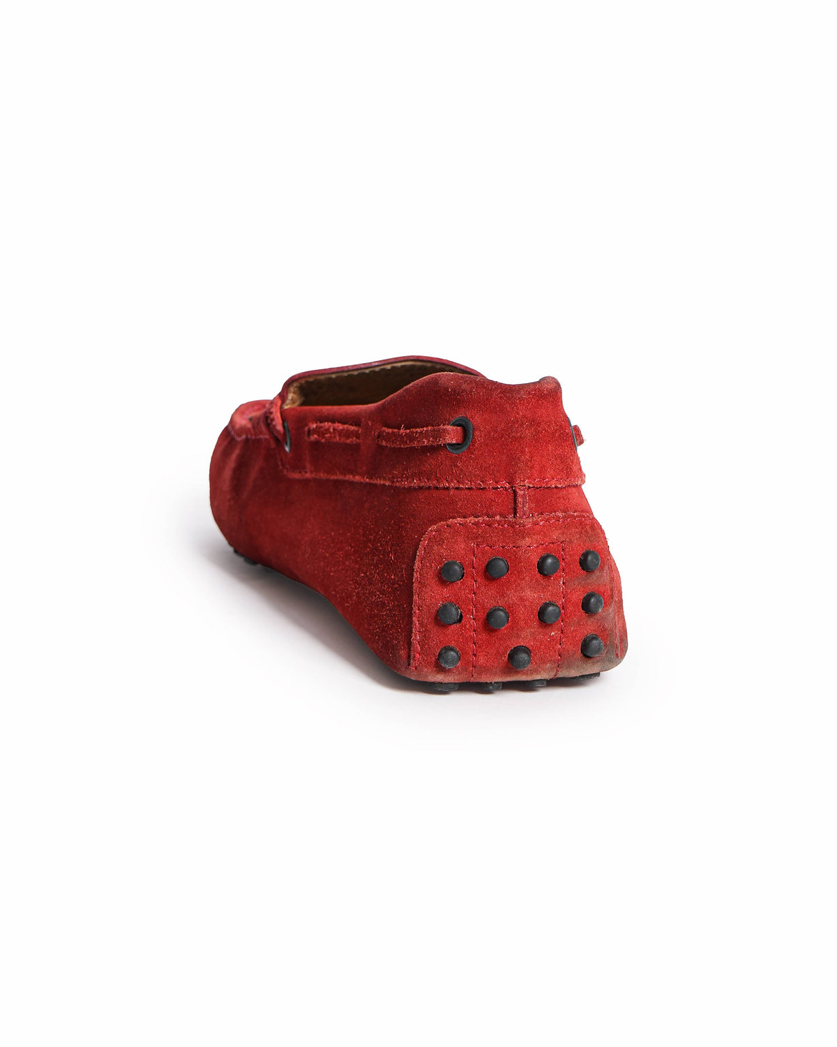 Tod's Gommini Red Suede Driving Shoes