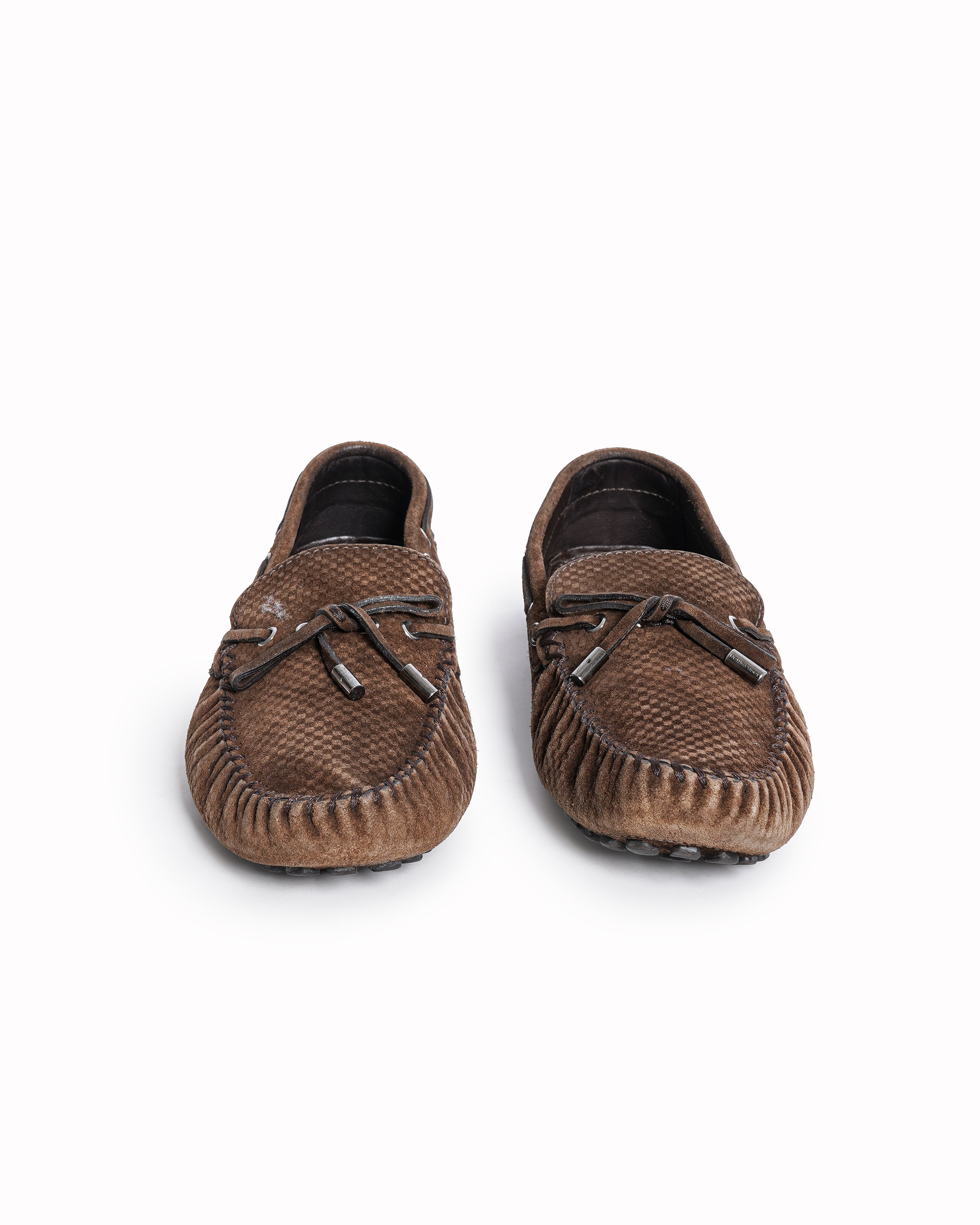 Louis Vuitton Navago Suede Damier Petit Brown Loafers