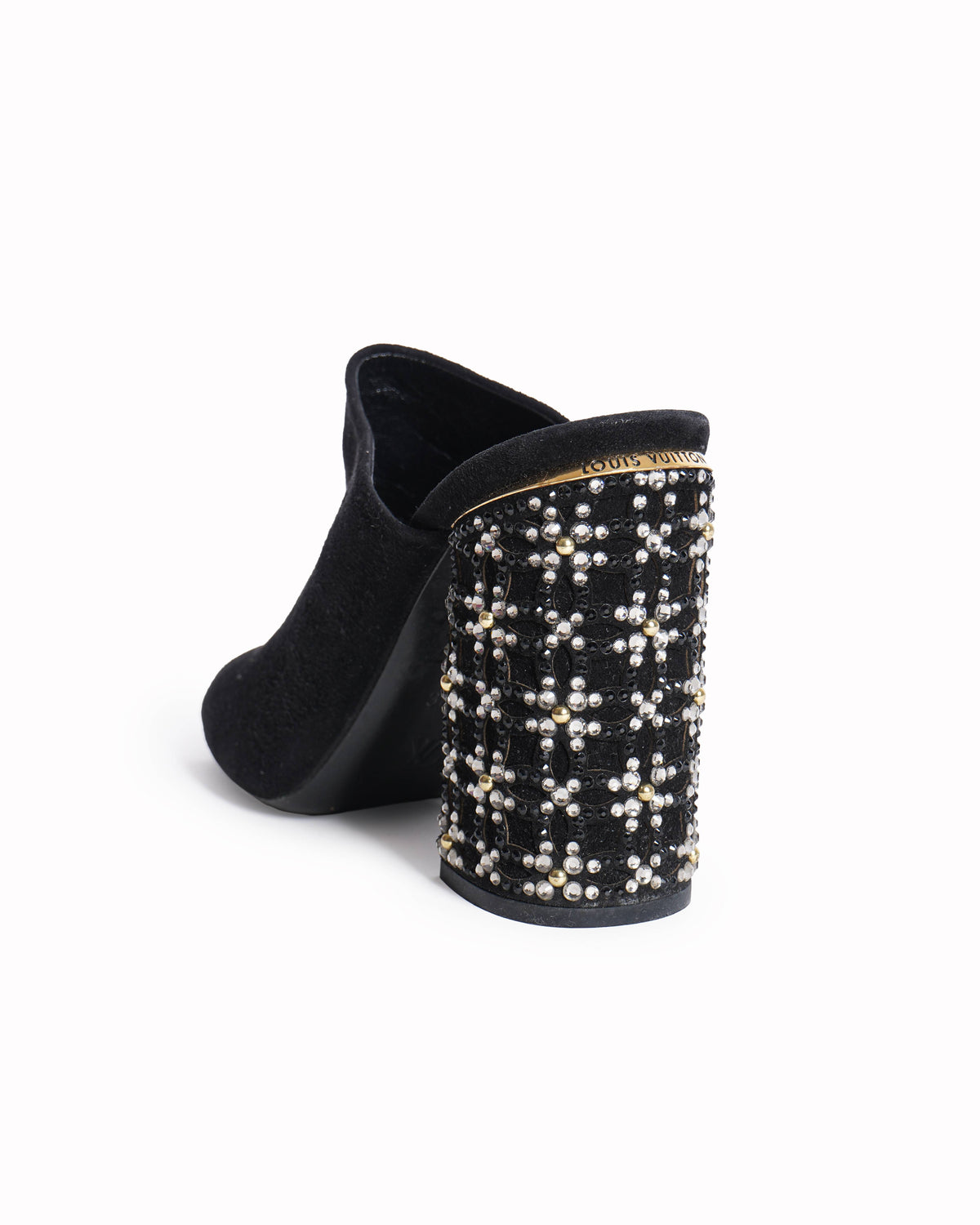 Louis Vuitton Block Heels In Leather & Suede