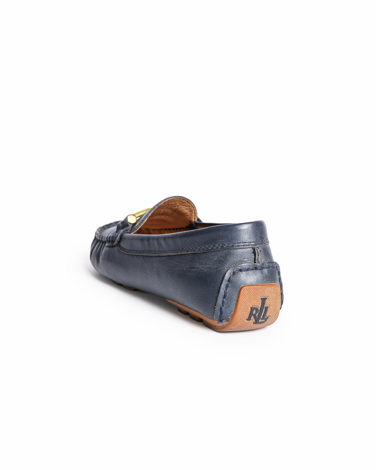Ralph Lauren 
Navy Blue Leather Loafers