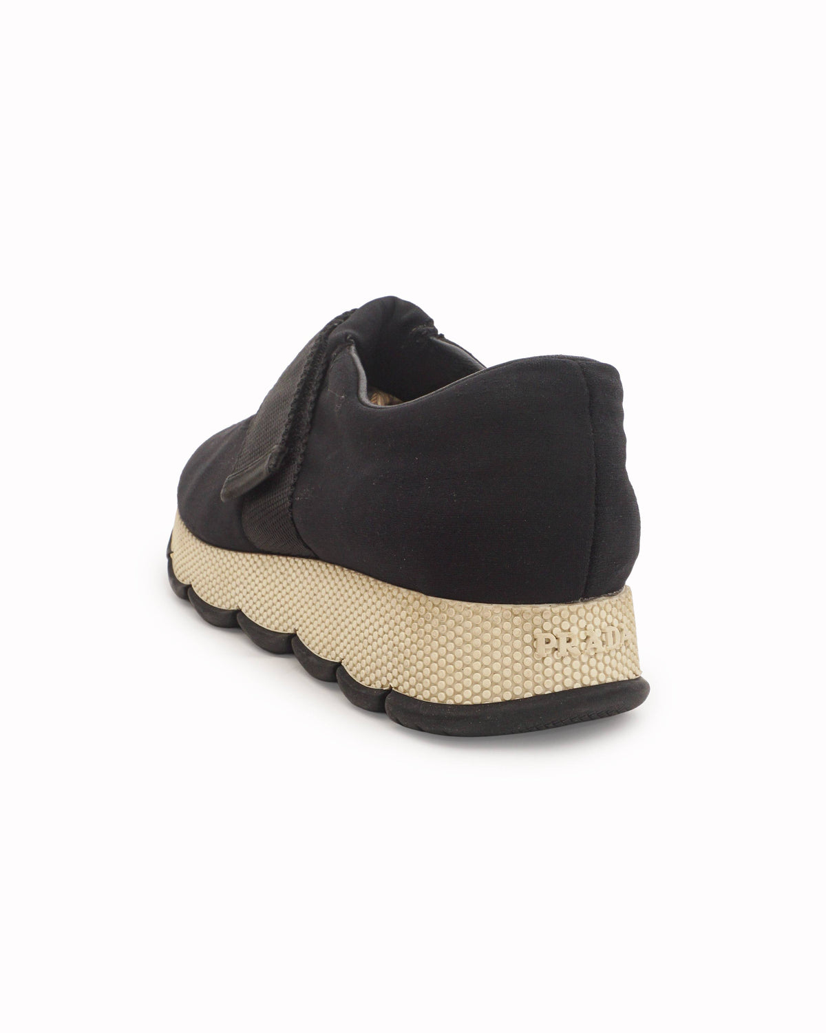 Prada Linea Rossa Black Neoprene Velcro Strap Sneakers