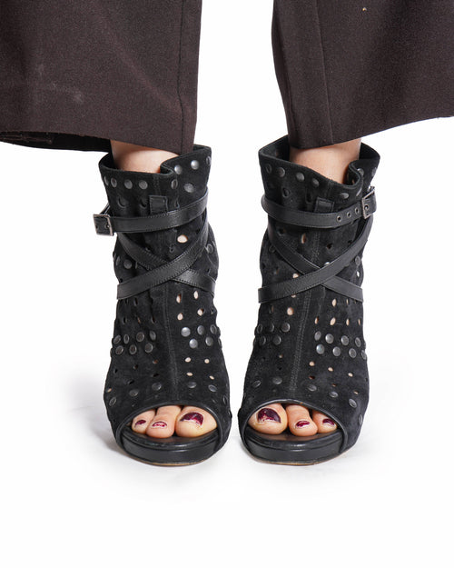 Jimmy Choo Suede Heels In Black