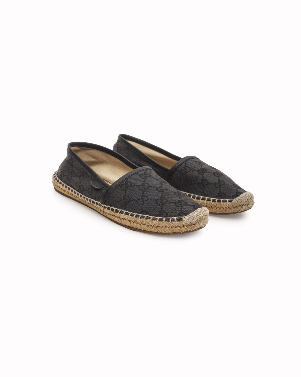Gucci Black GG Canvas Espadrilles
