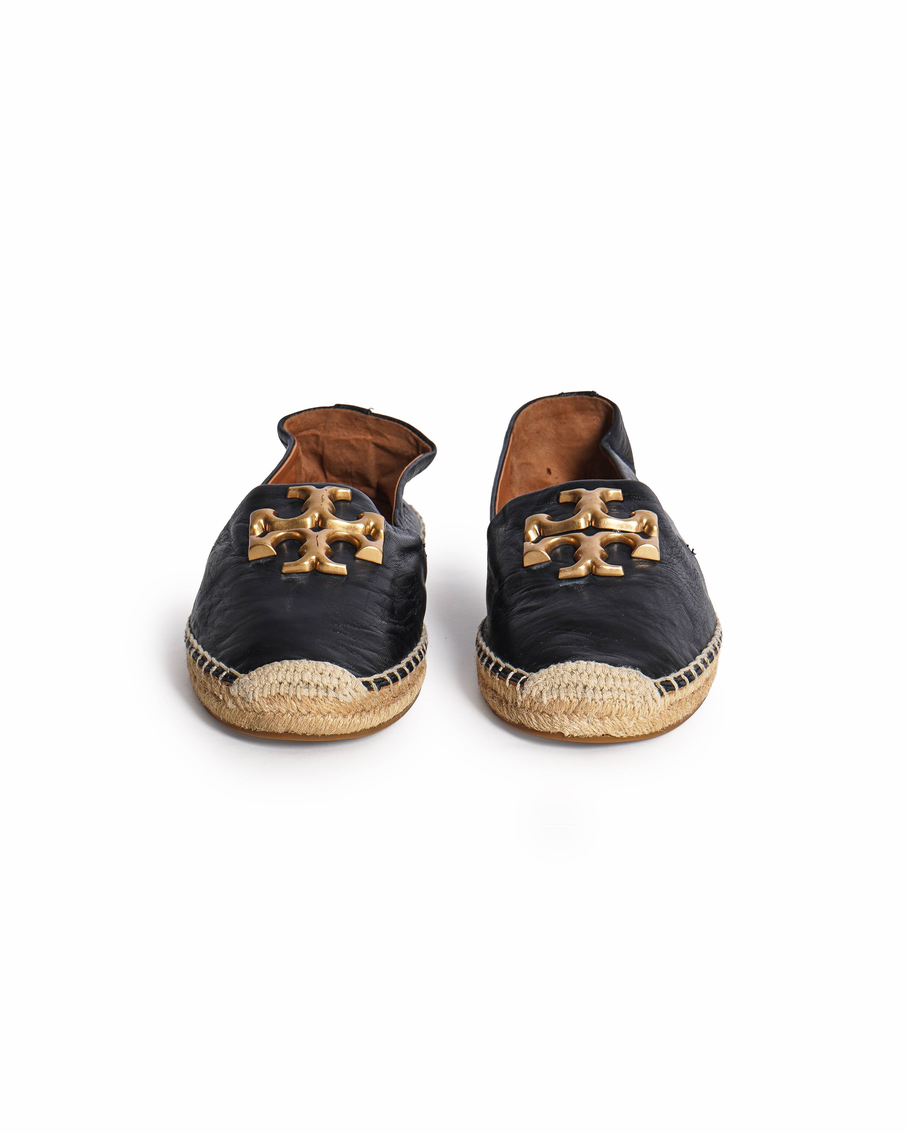 Tory Burch Eleanor Leather Espadrilles