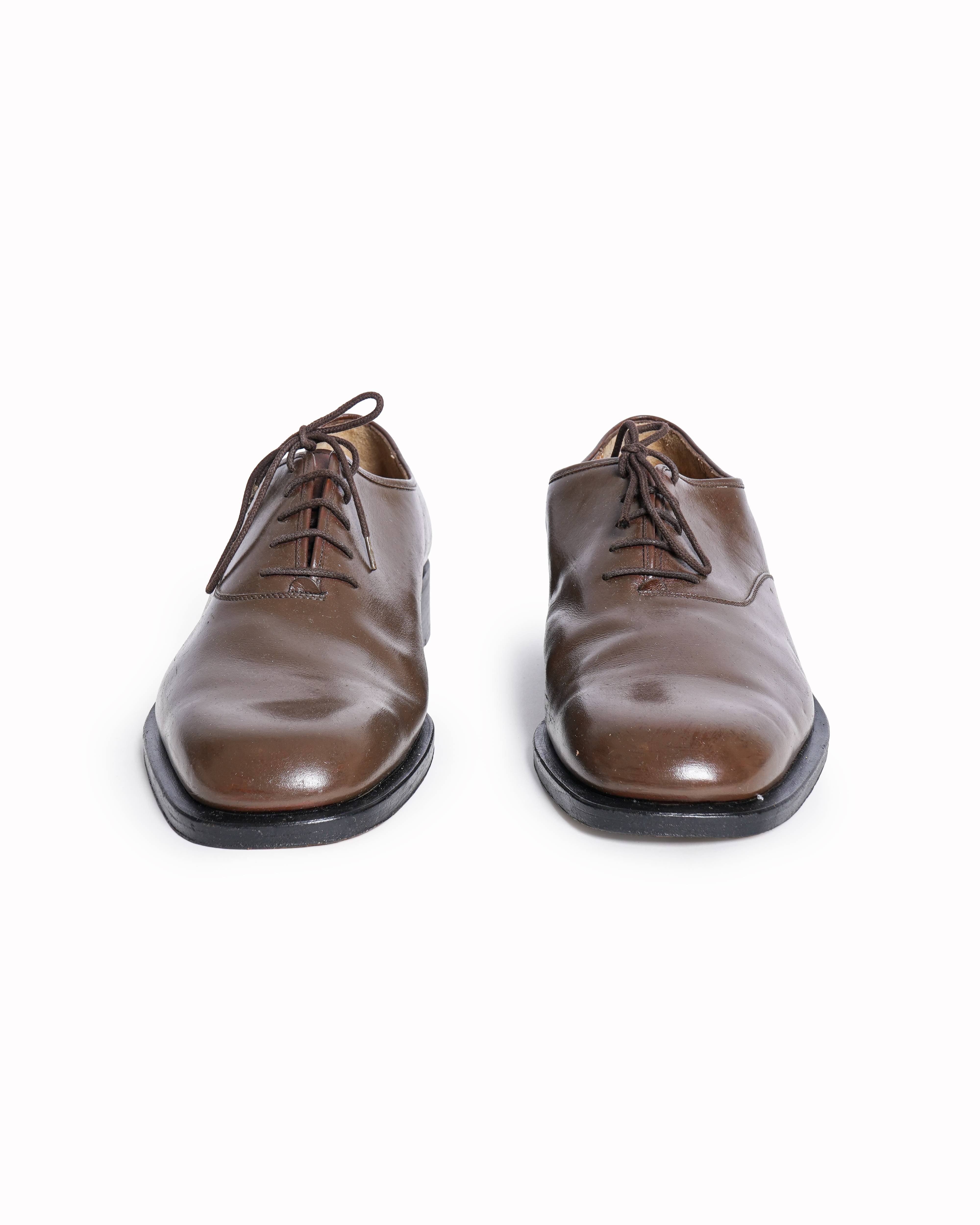 Salvatore Ferragamo Men's Brown Leather Oxford Shoes