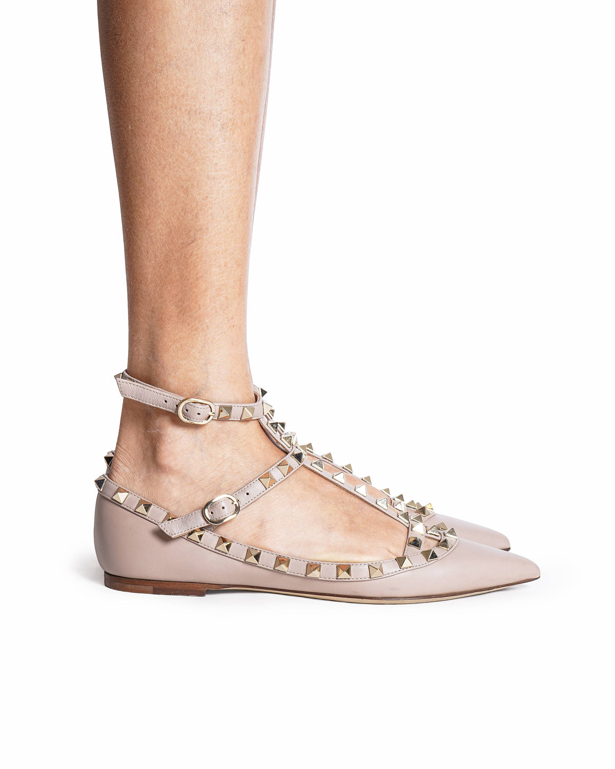 Valentino Garavani Rockstud pointed toe ballet flats