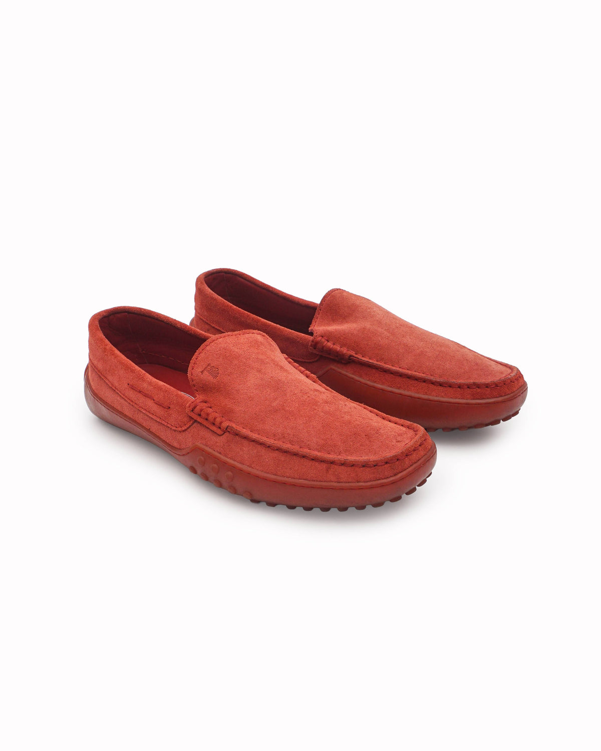 Tod's Men's Red Suede Gommino Driving Loafers