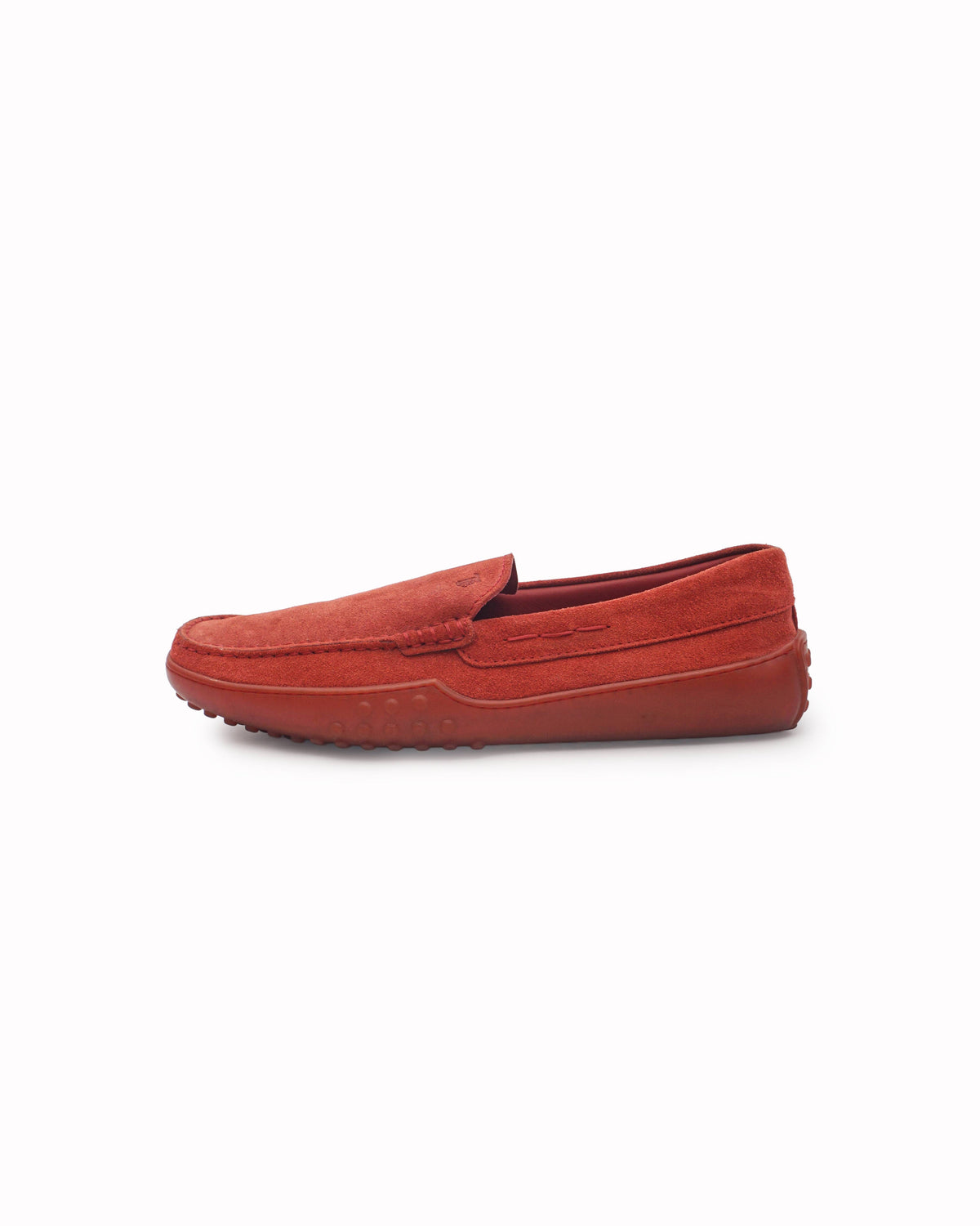 Tod's Men's Red Suede Gommino Driving Loafers