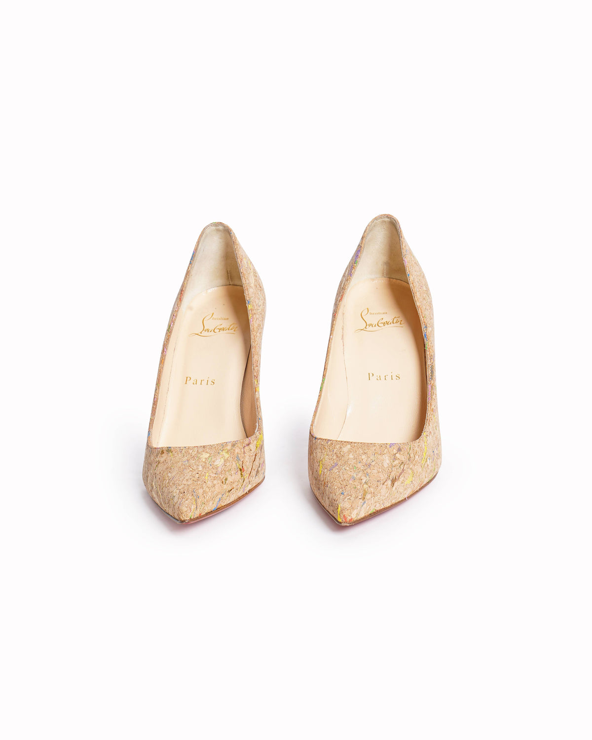 Christian Louboutin Pigalle Follies Cork Pumps