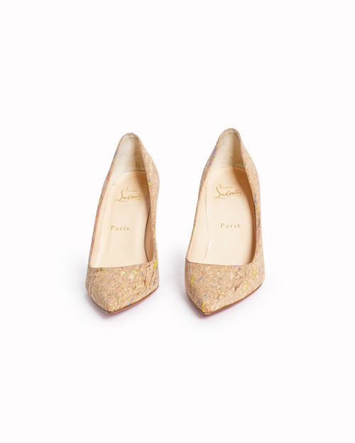 Christian Louboutin Pigalle Follies Cork Pumps