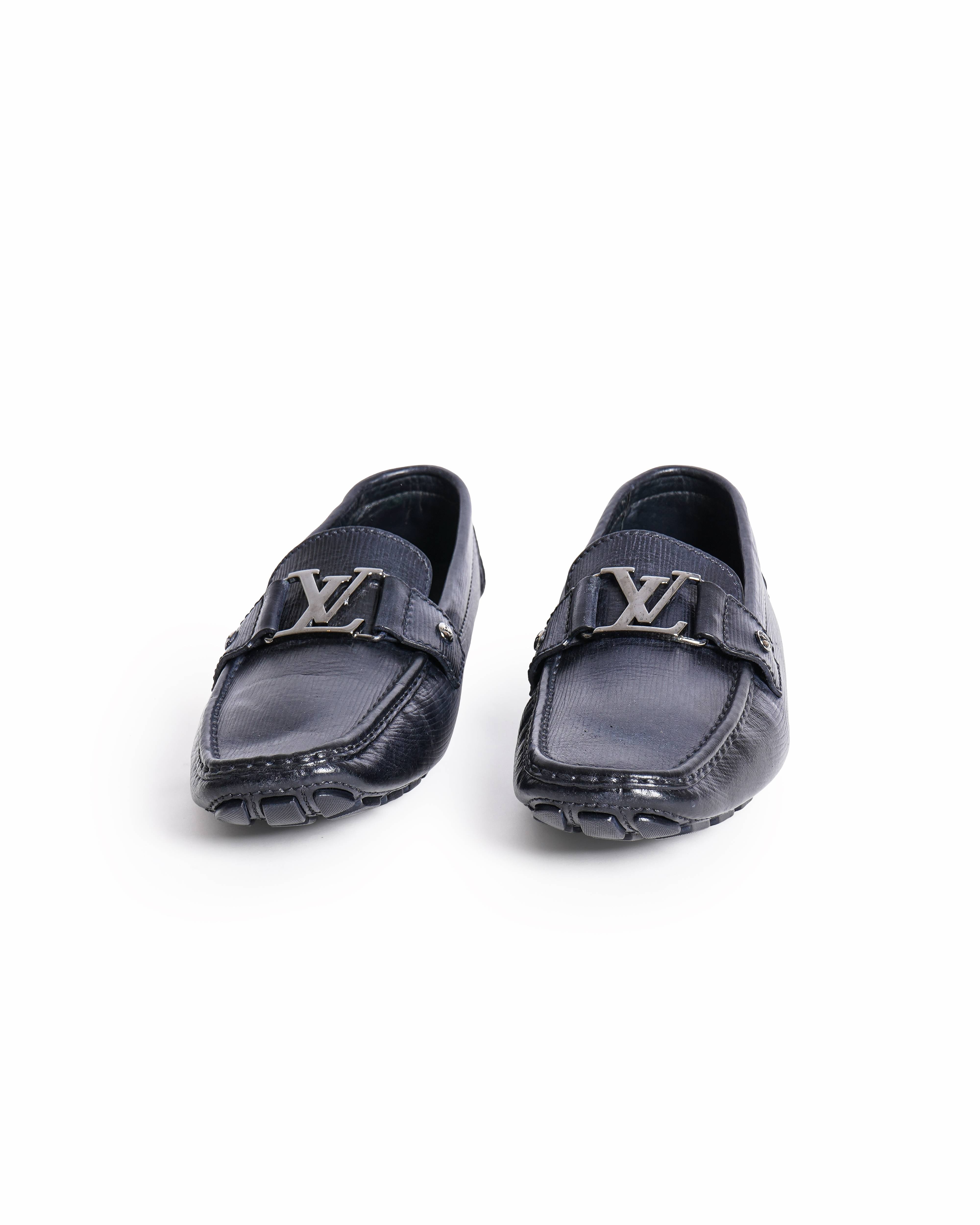Louis Vuitton Men's Ink Blue Epi Leather Loafers
