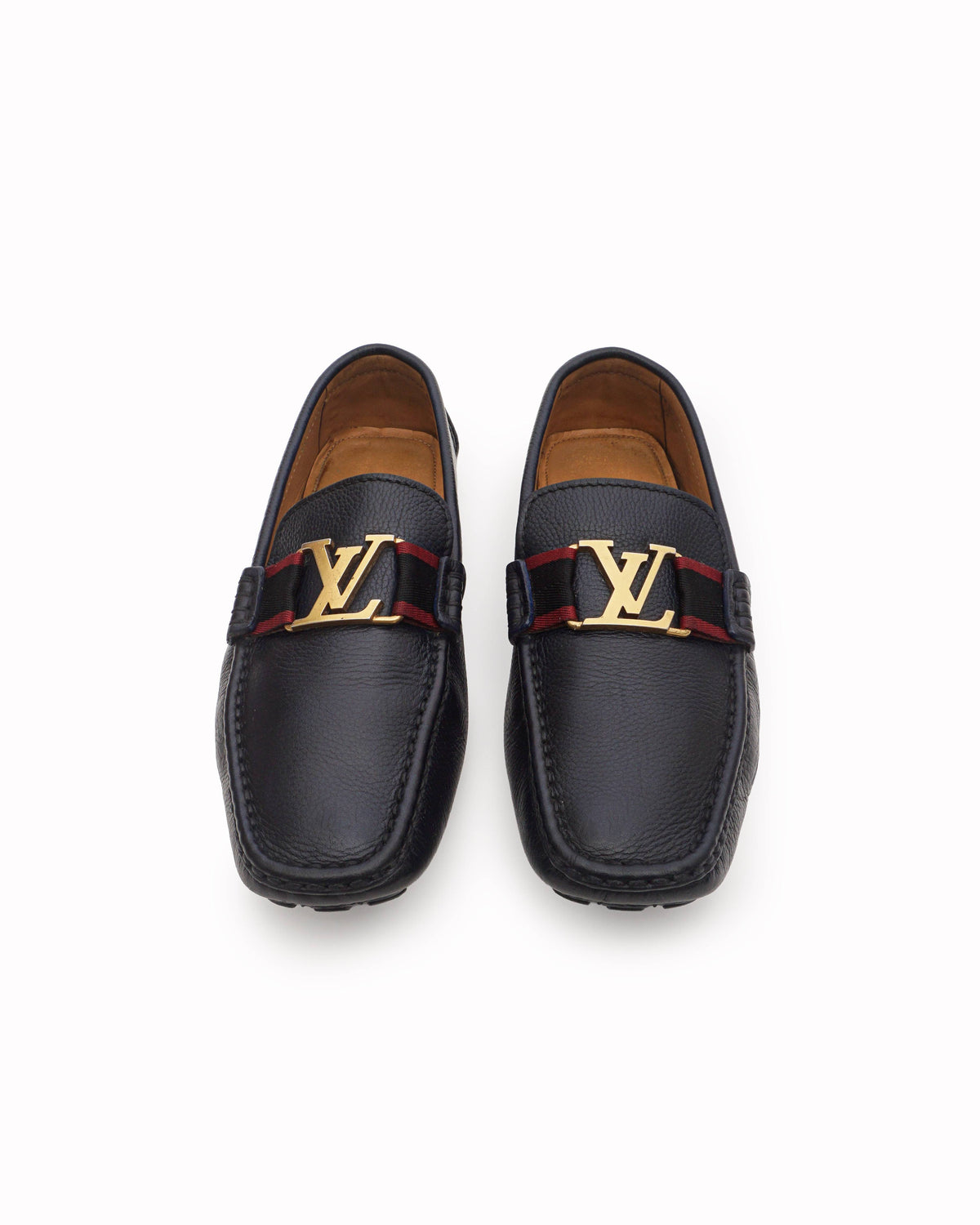 Louis Vuitton Monte Carlo Dark Blue Leather Driving Loafers