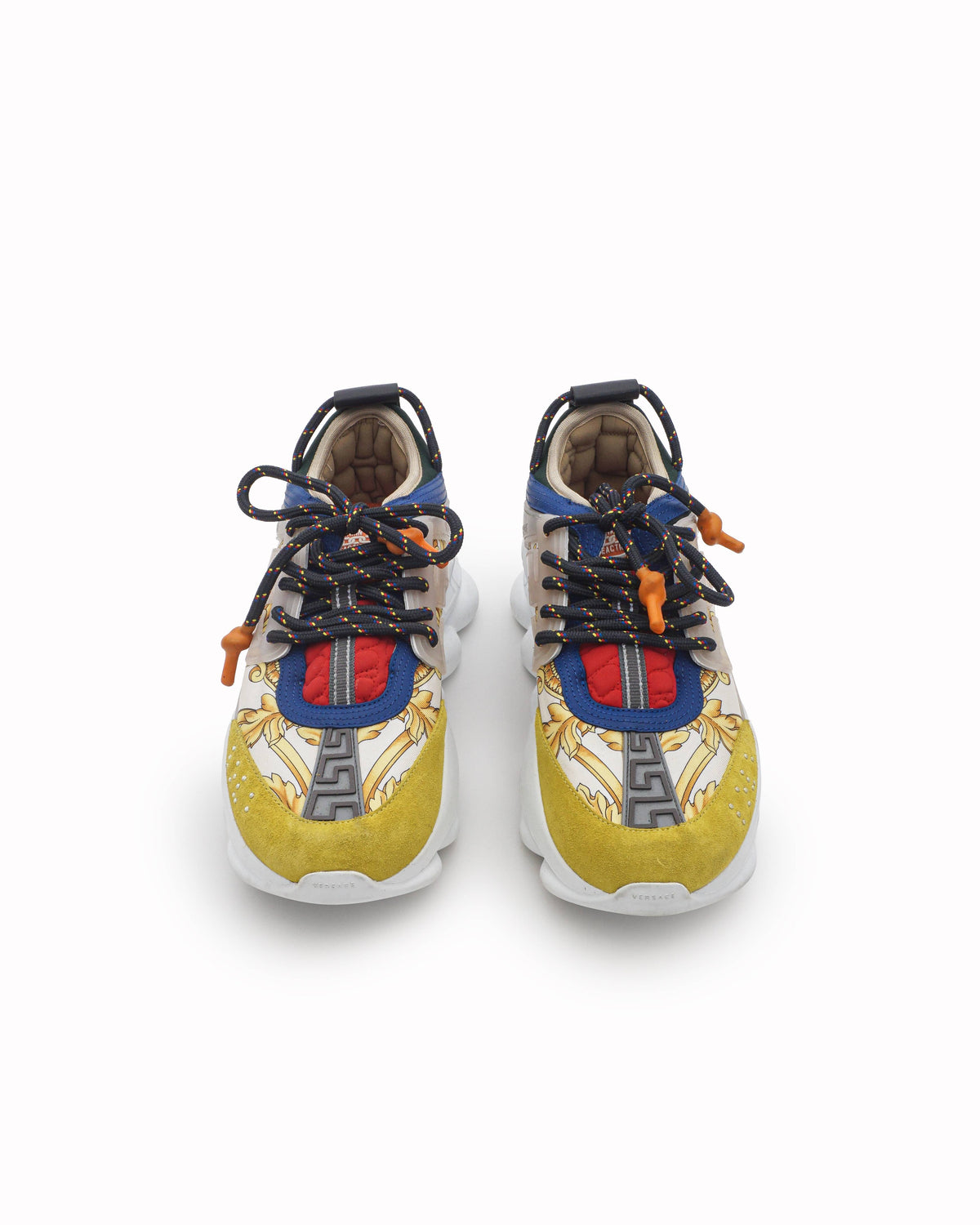 Versace Unisex White Barocco Chain Reaction Sneakers