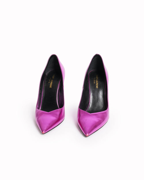 Saint Laurent Kiki Mirror Pointed Pumps