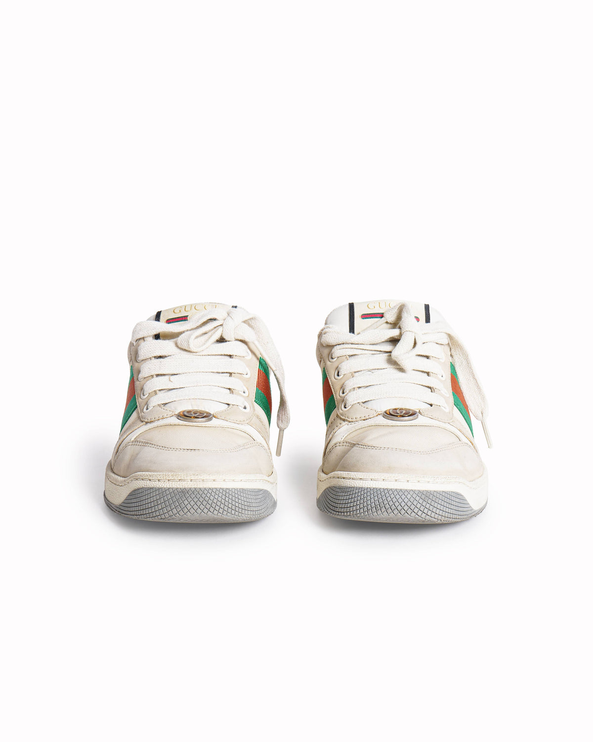 Gucci Beige Screener GG Trainer Sneaker