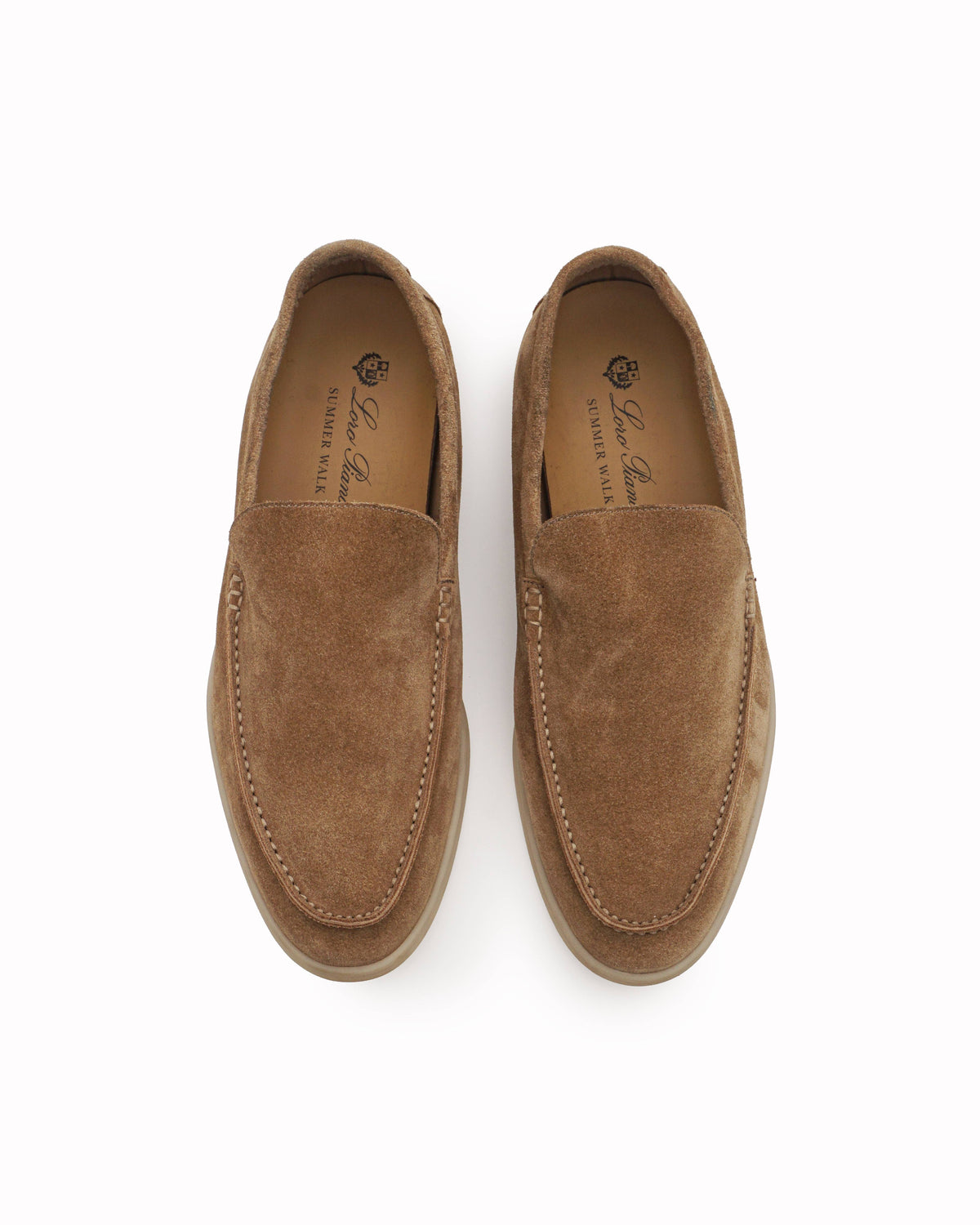 Loro Piana Tan Suede Summer Walk Men's Loafers
