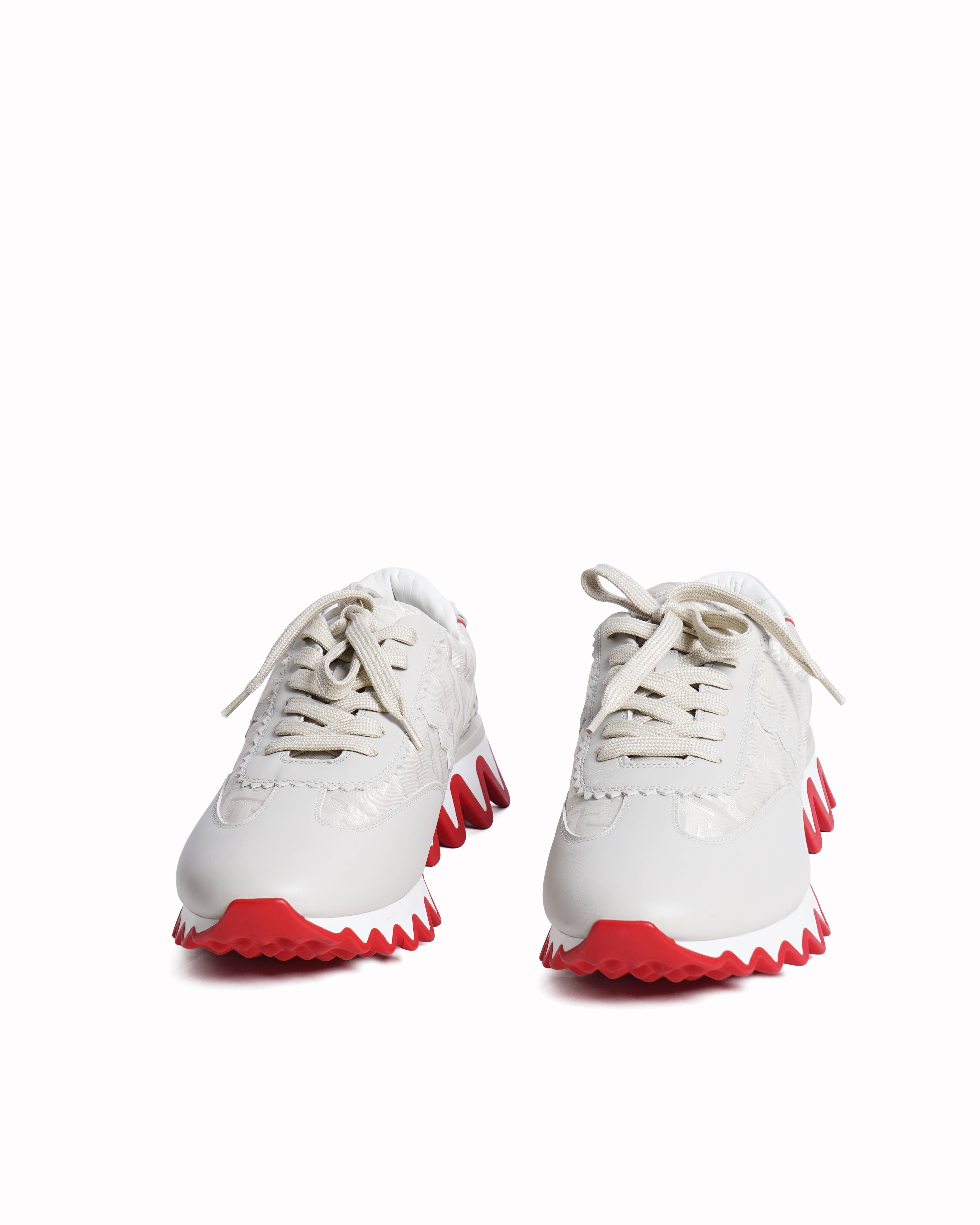 New Christian Louboutin Red Runner leather low trainers