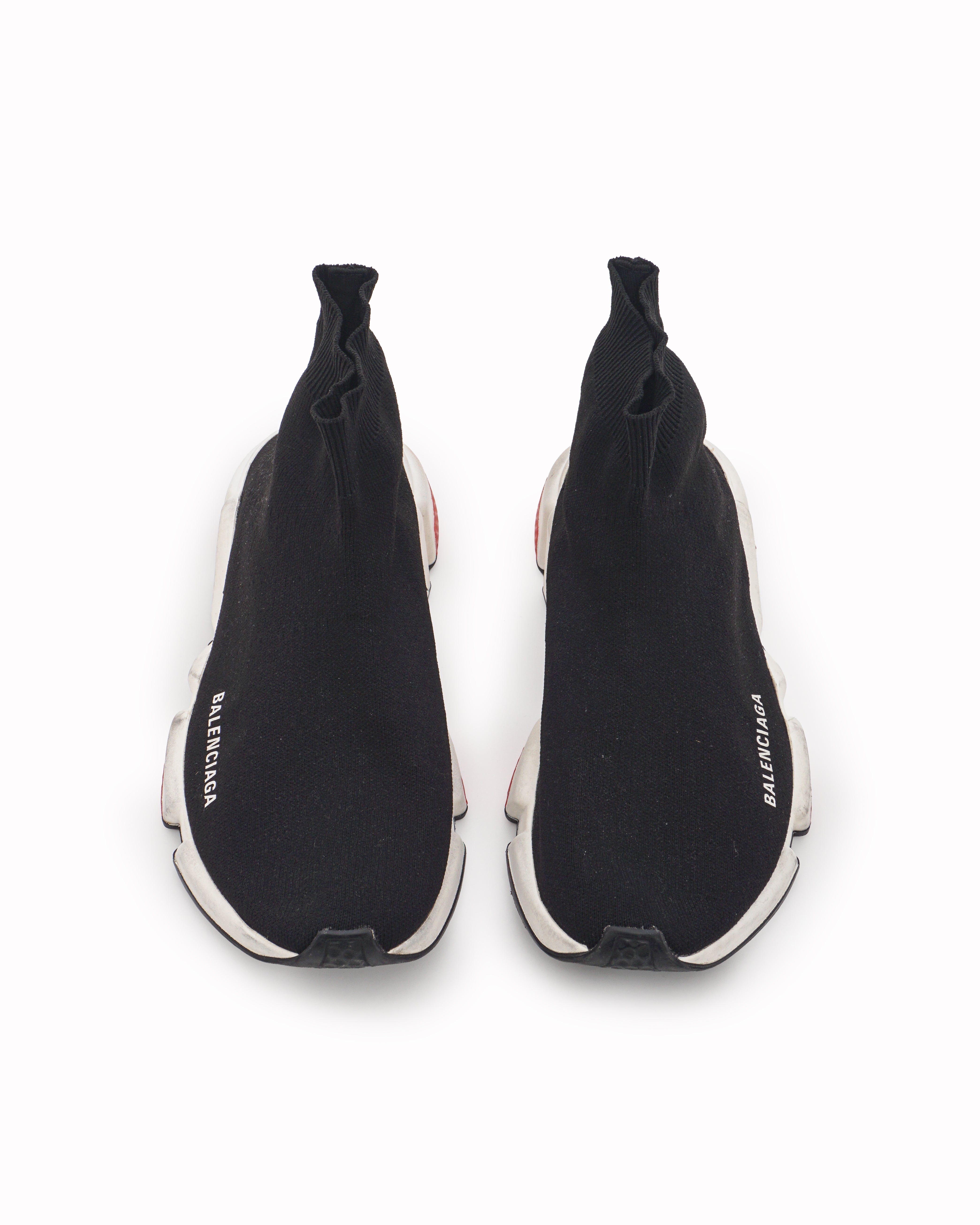 Balenciaga Black Technical Knit Speed Trainer Sneakers