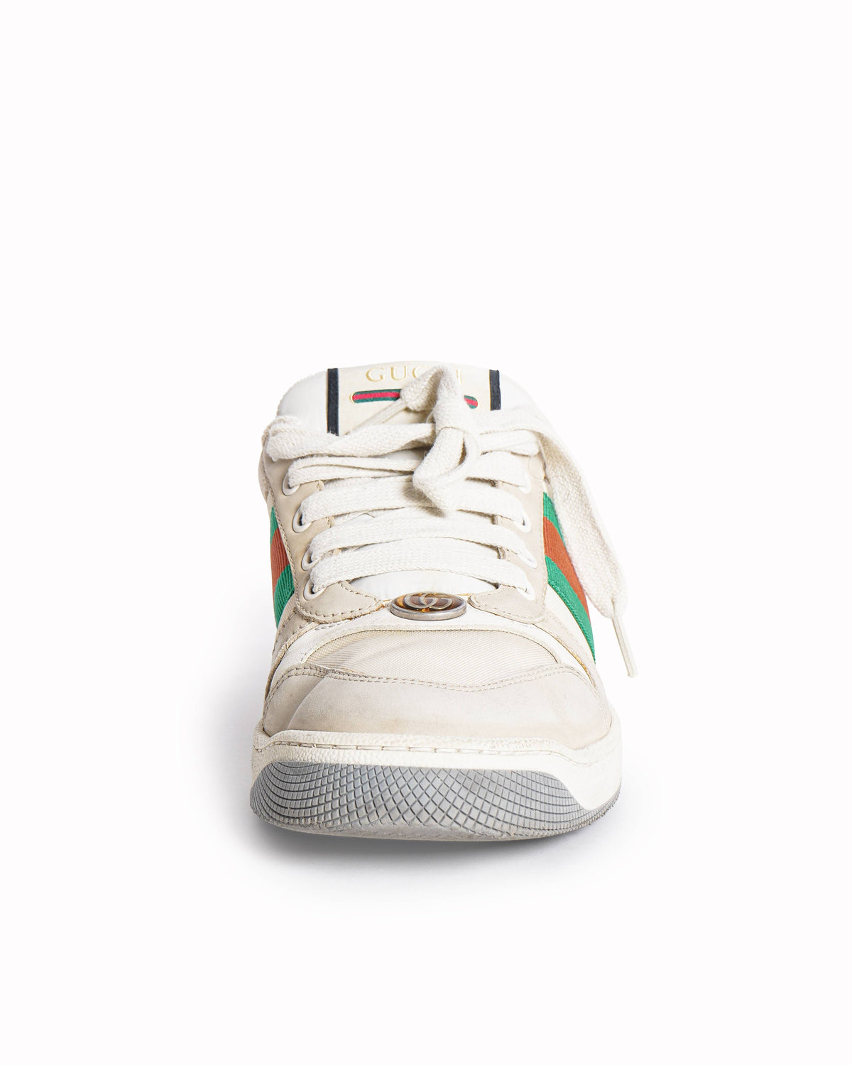 Gucci Beige Screener GG Trainer Sneaker