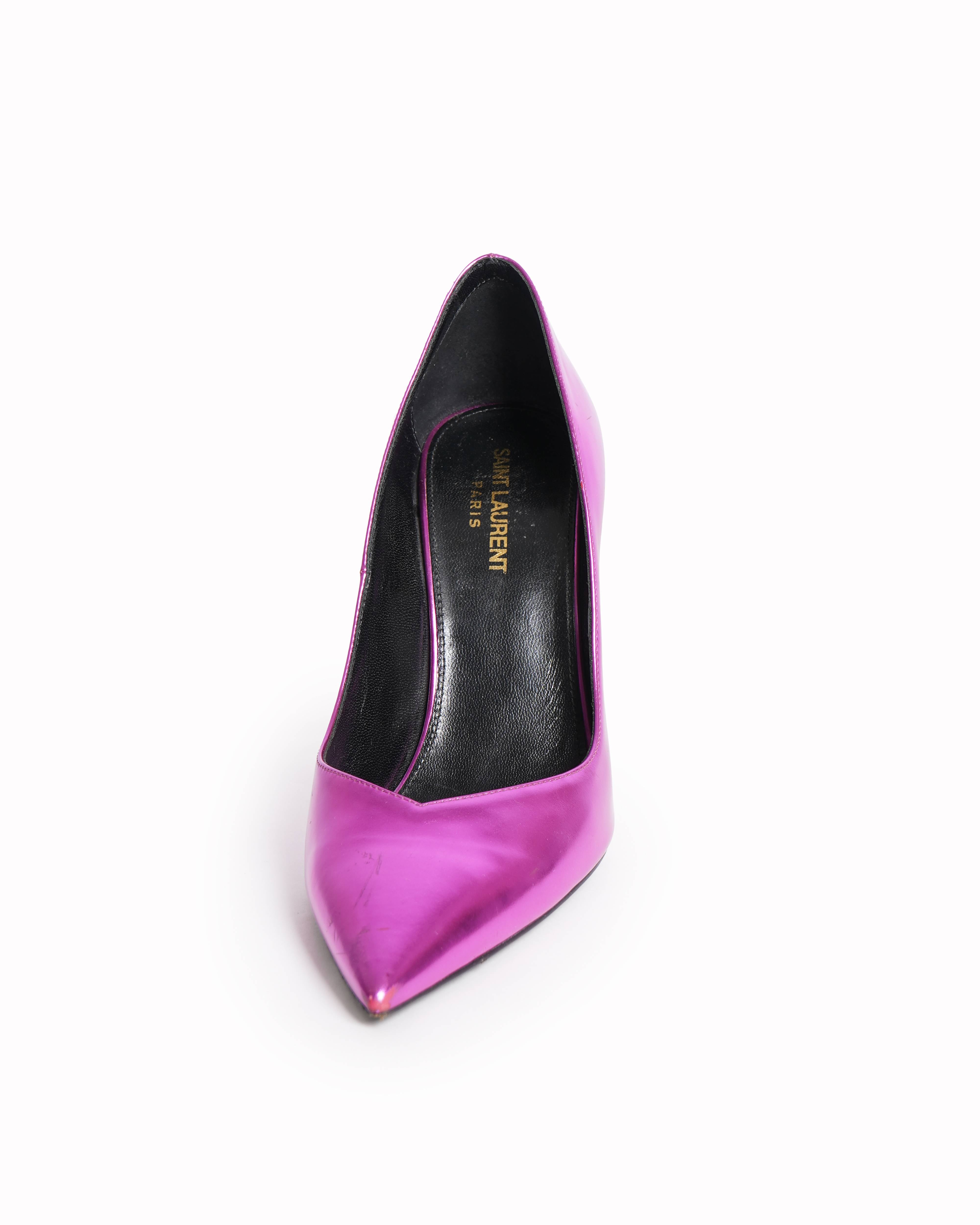 Saint Laurent Kiki Mirror Pointed Pumps