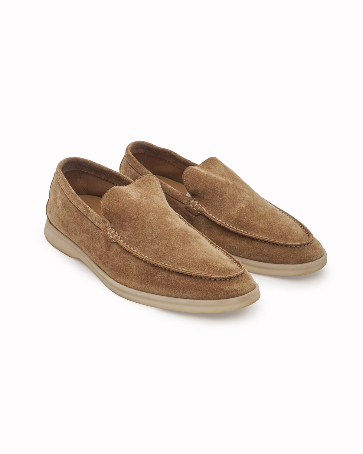 Loro Piana Tan Suede Summer Walk Men's Loafers